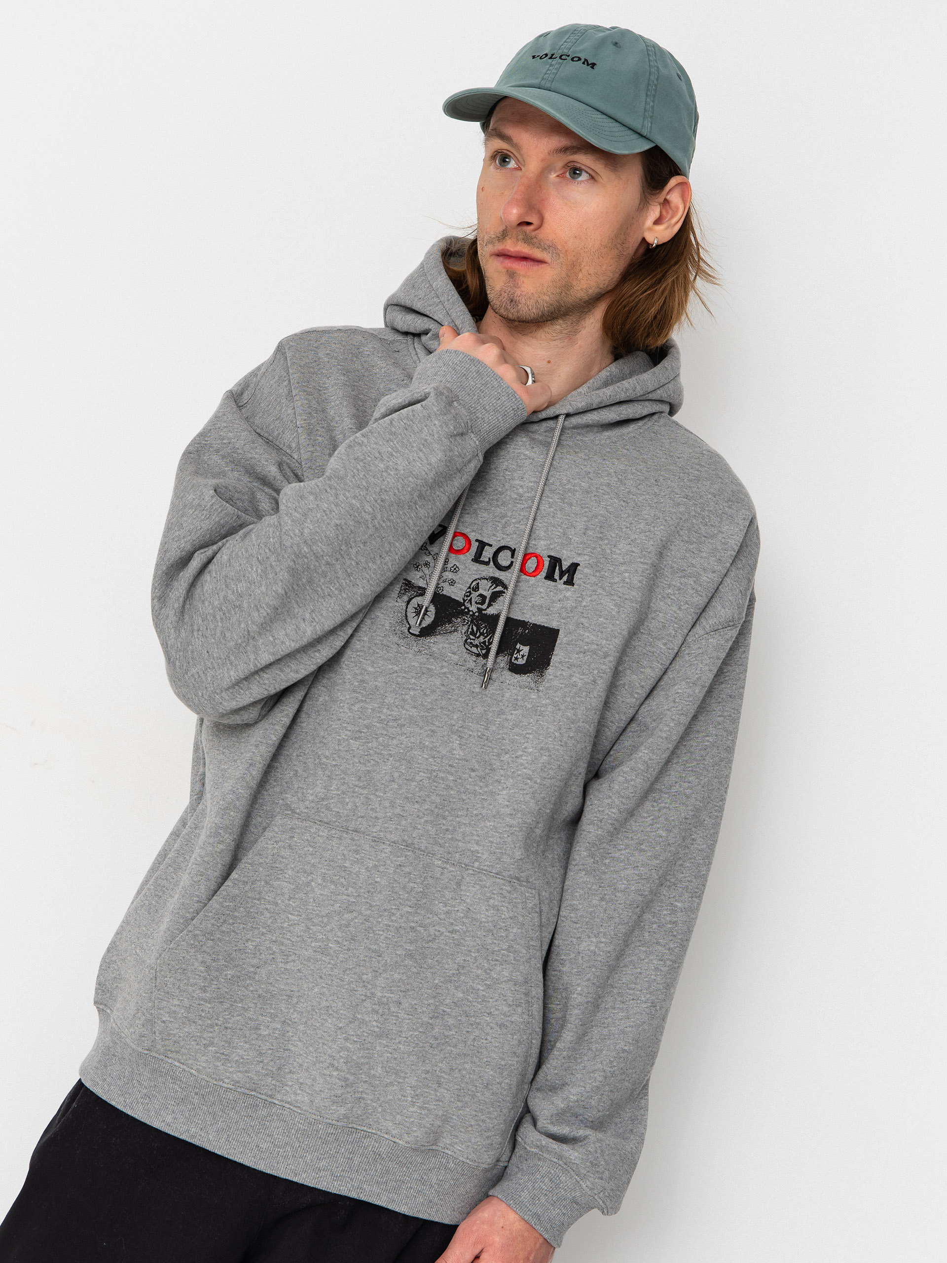 Mikina s kapucí Volcom Fa Seth Conboy HD (heather grey)