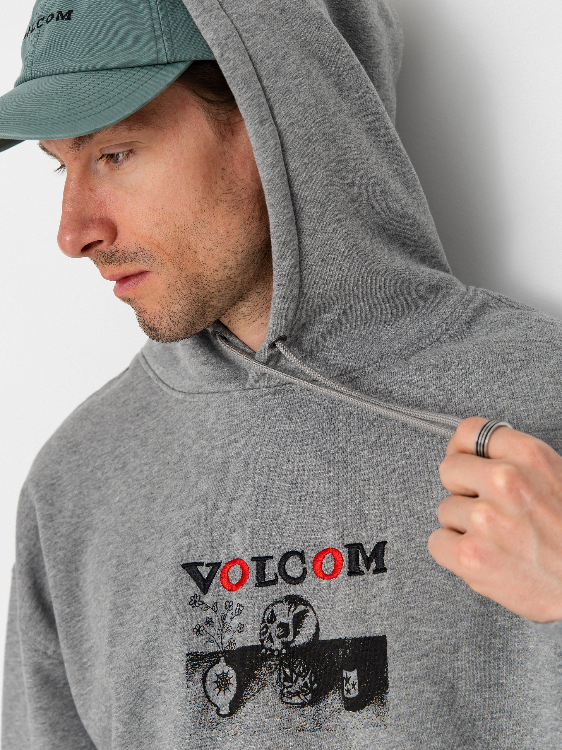 Mikina s kapucí Volcom Fa Seth Conboy HD (heather grey)
