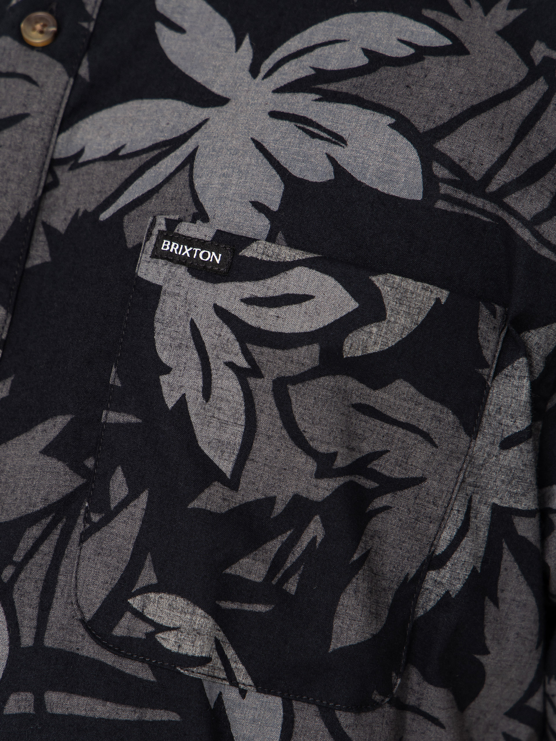 Košile Brixton Charter Print (black/trooper/future grey palm)
