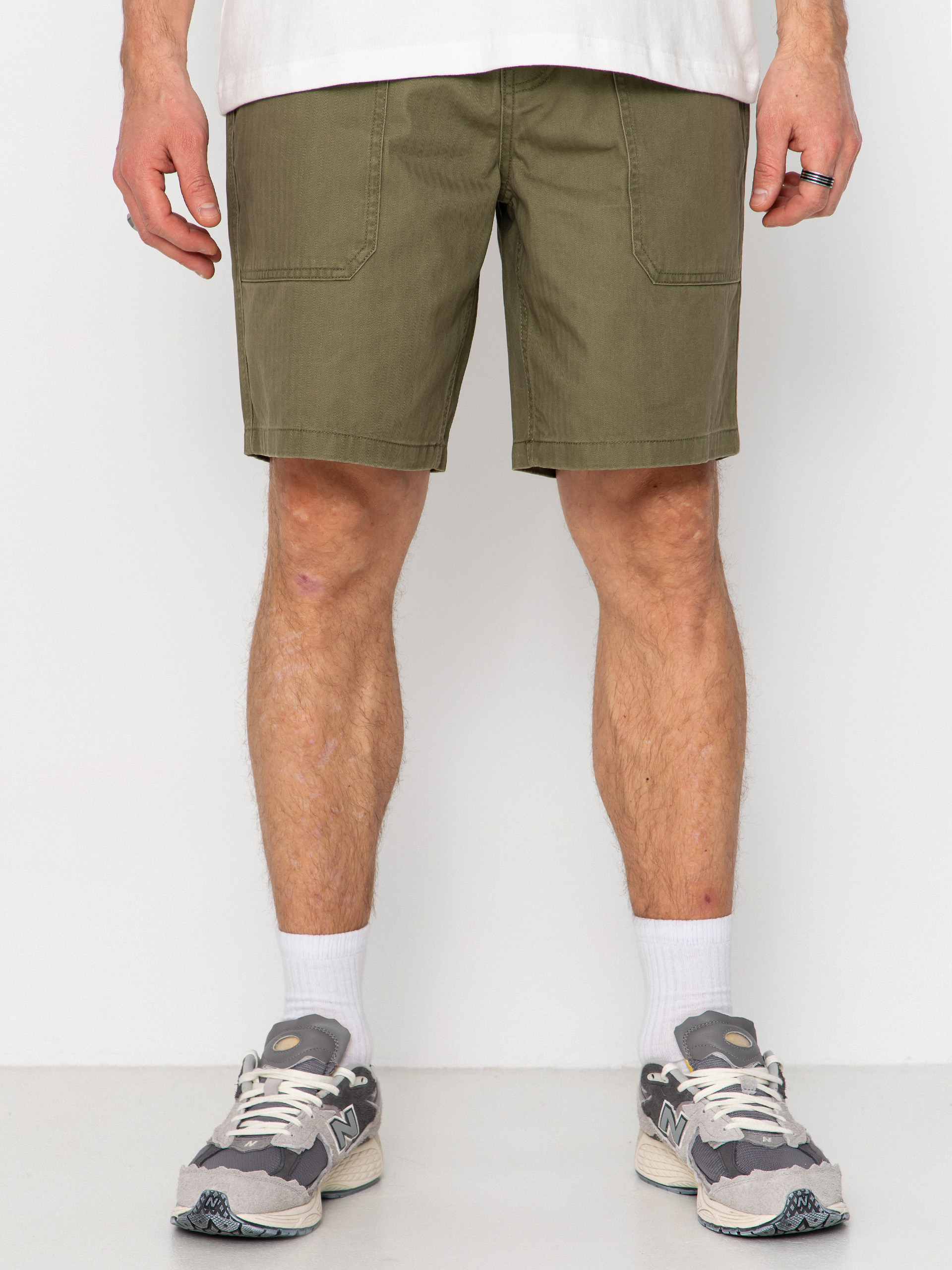 Kraťasy Brixton Surplus Vw Herringbone (washed olive green)