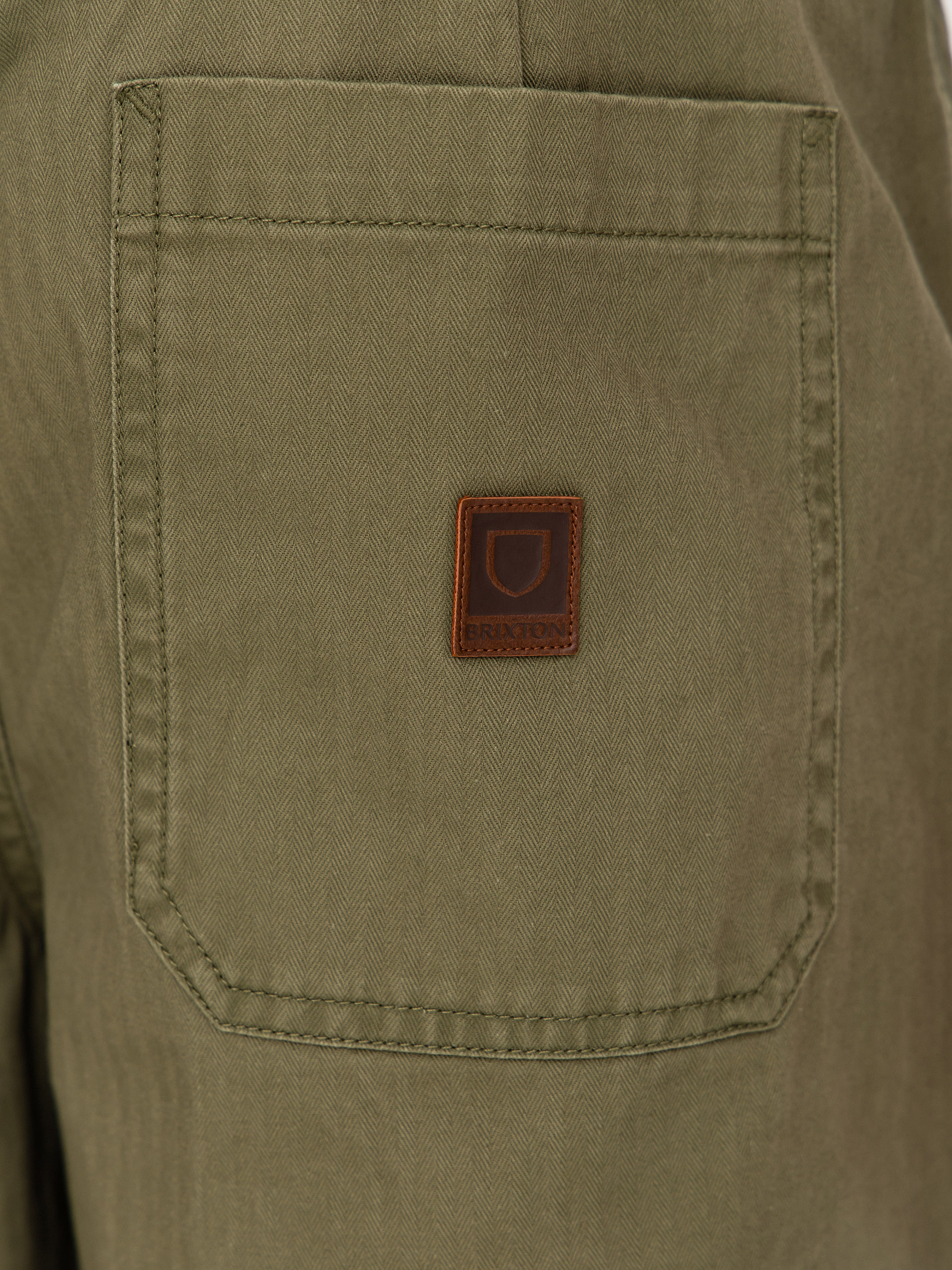 Kraťasy Brixton Surplus Vw Herringbone (washed olive green)