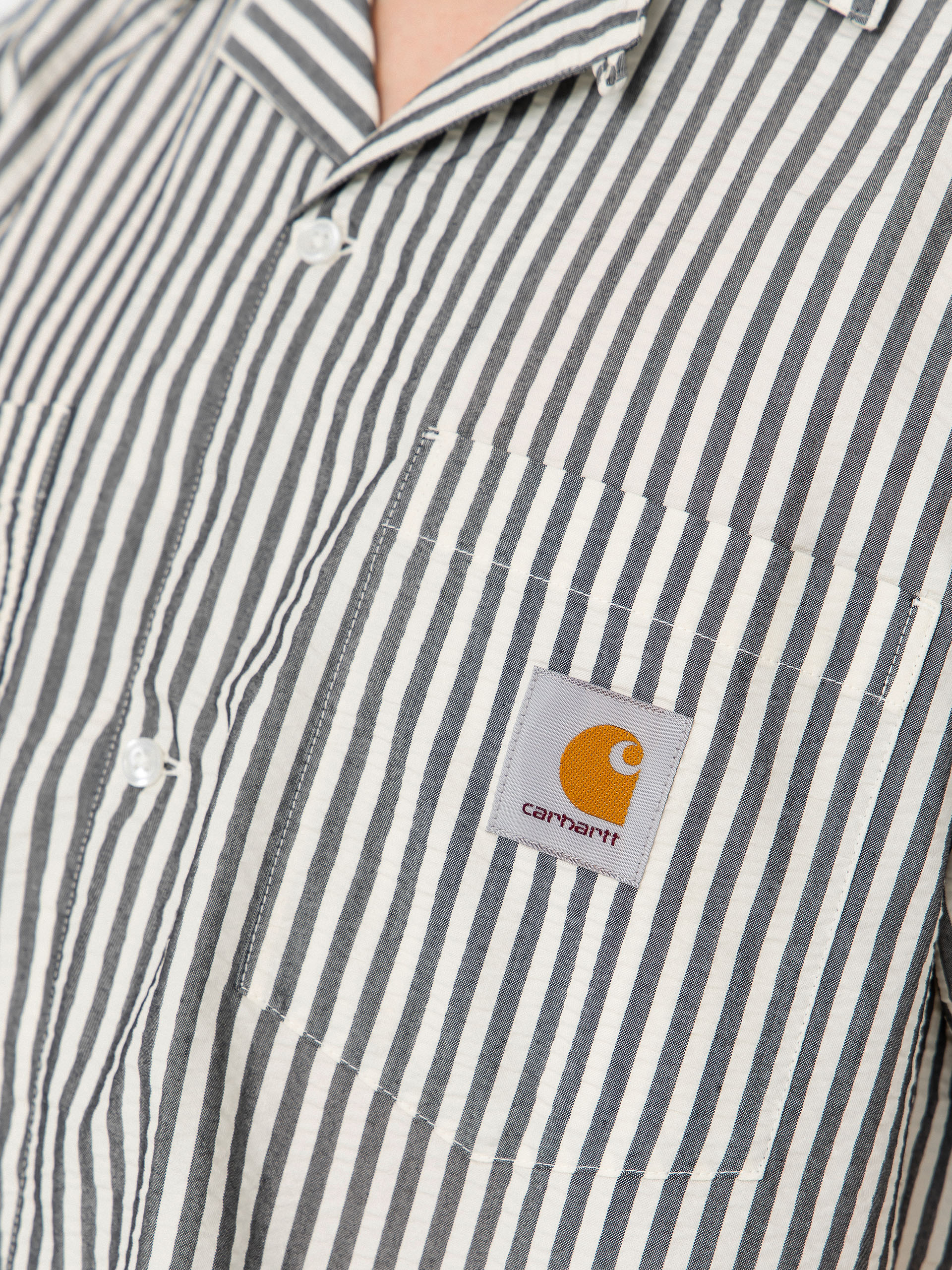 Košile Carhartt WIP Leavel (leavel stripe/black/wax)