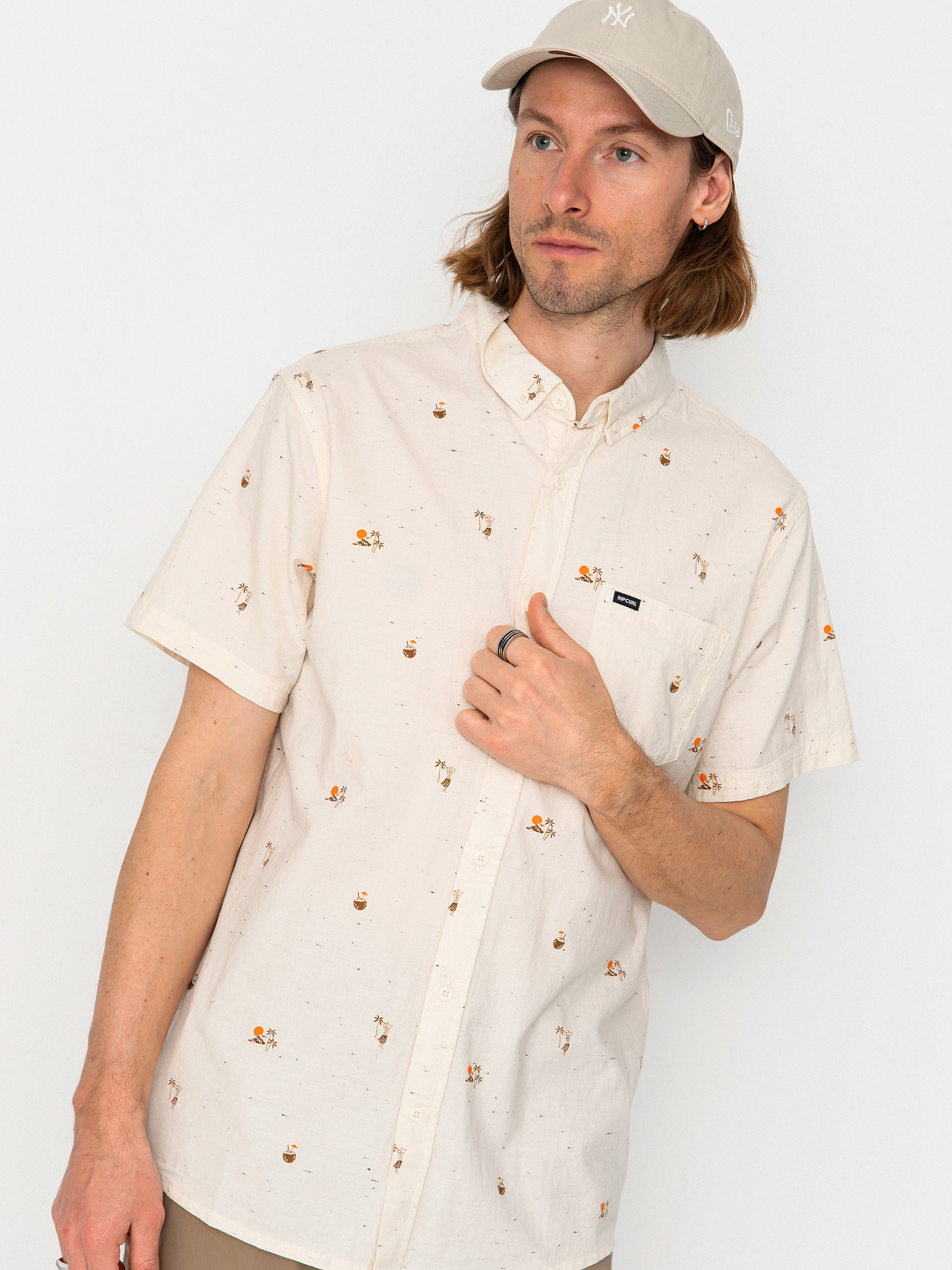 Košile Rip Curl Skelly Breach (off white)