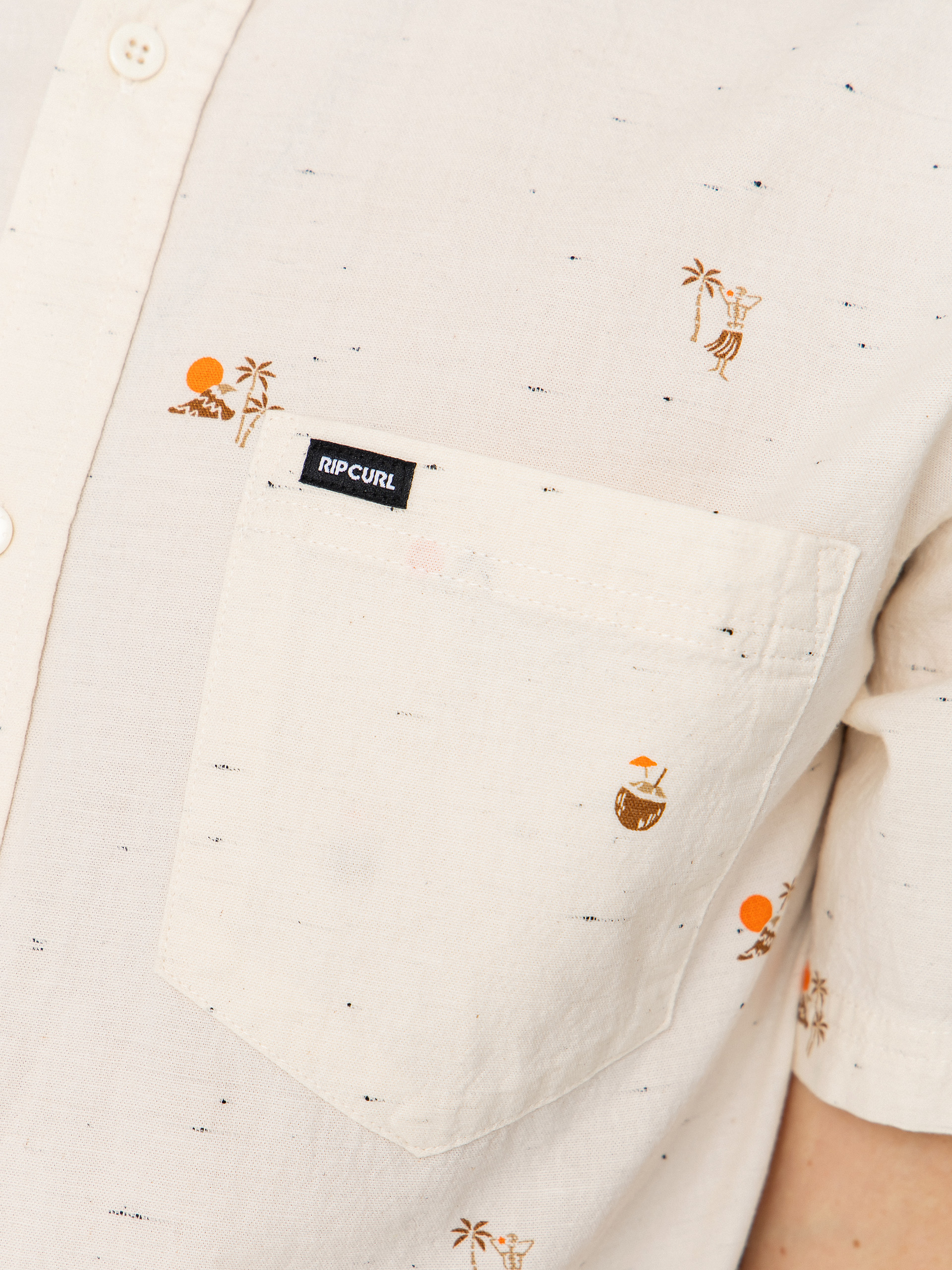 Košile Rip Curl Skelly Breach (off white)