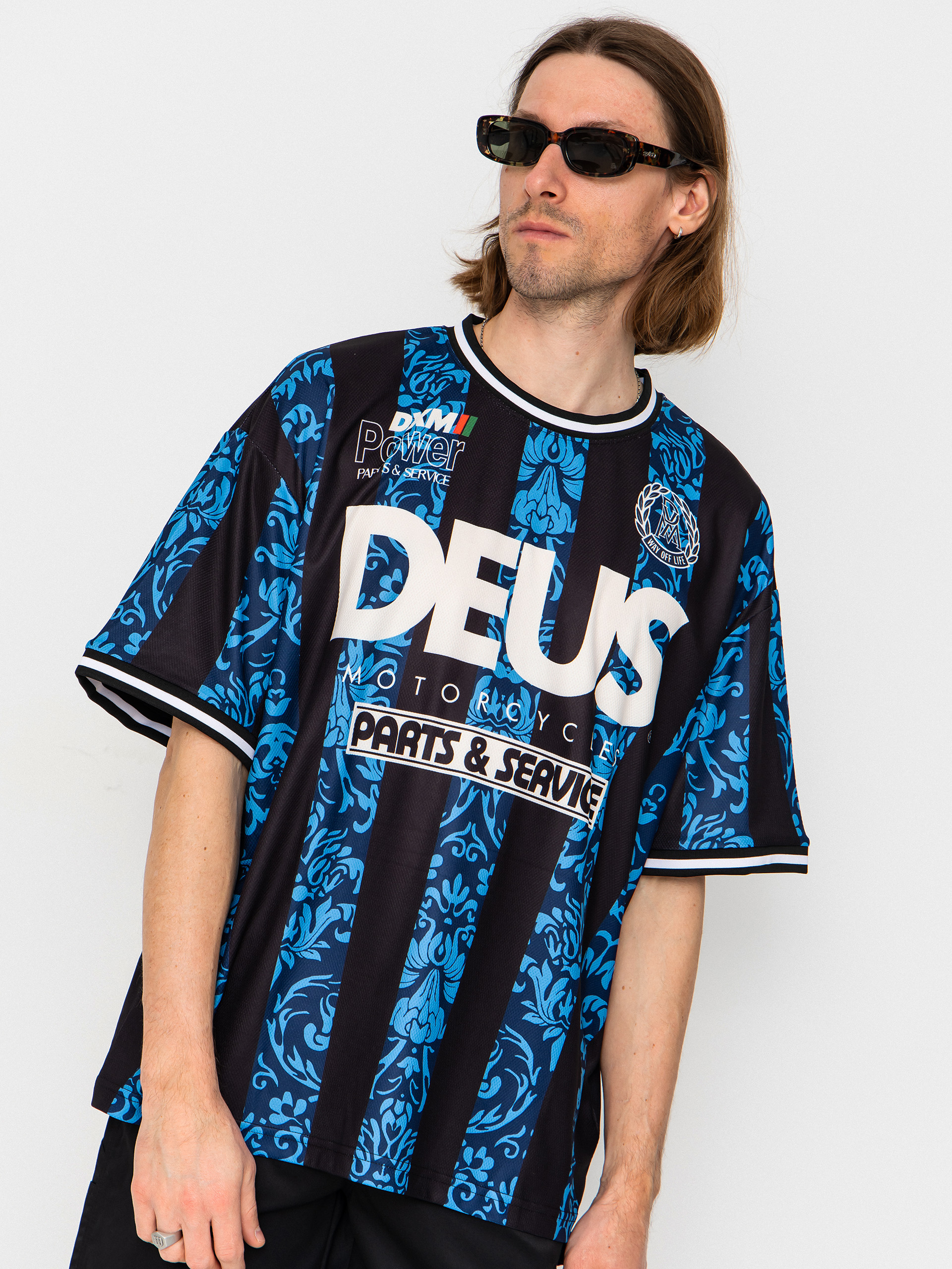 Tričko Deus Ex Machina Nouveau Moto (pageant blue)
