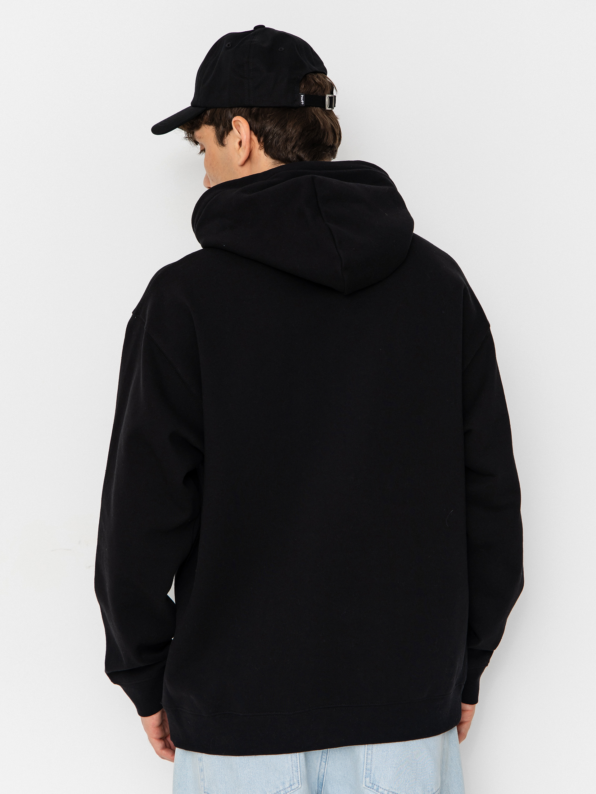 Mikina s kapucí HUF Classic Arch HD (black)