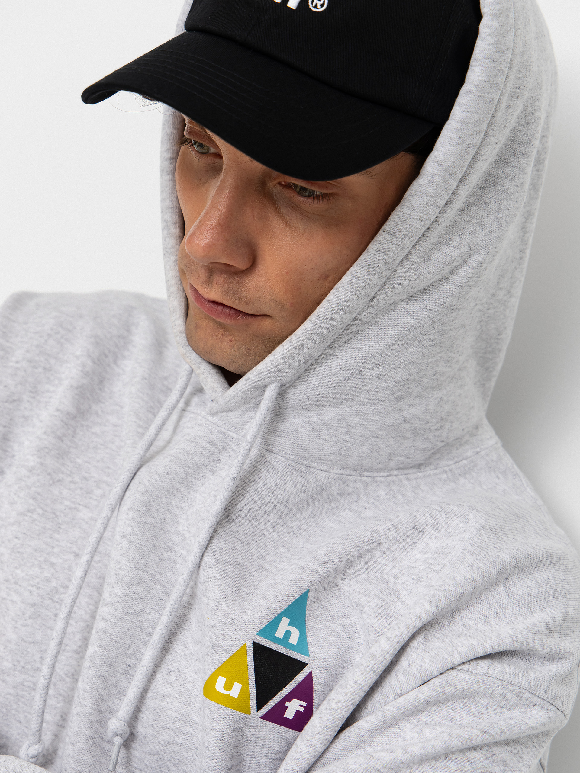 Mikina s kapucí HUF Prism Tt HD (heather grey)