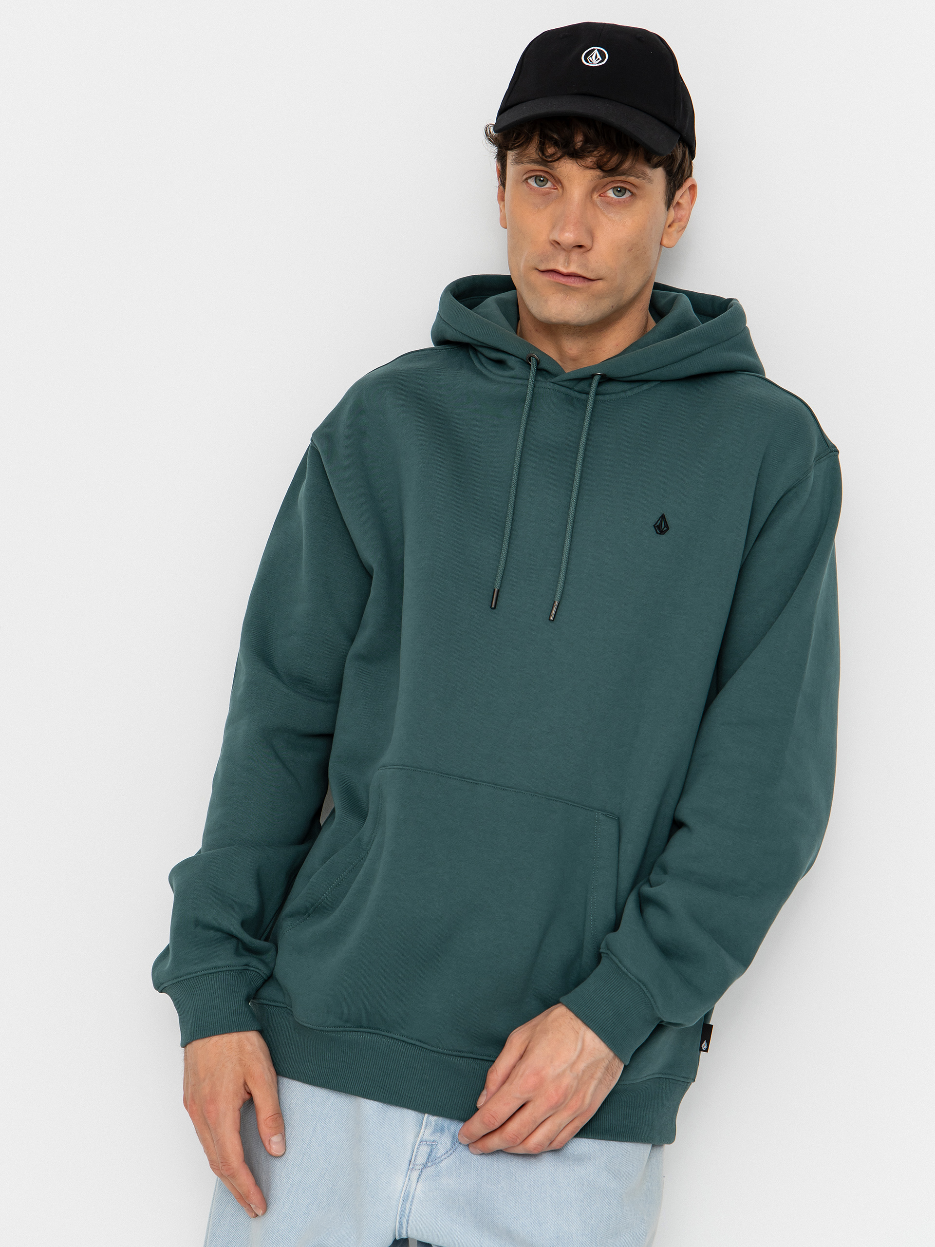 Mikina s kapucu00ed Volcom Single Stone HD (rifle green)