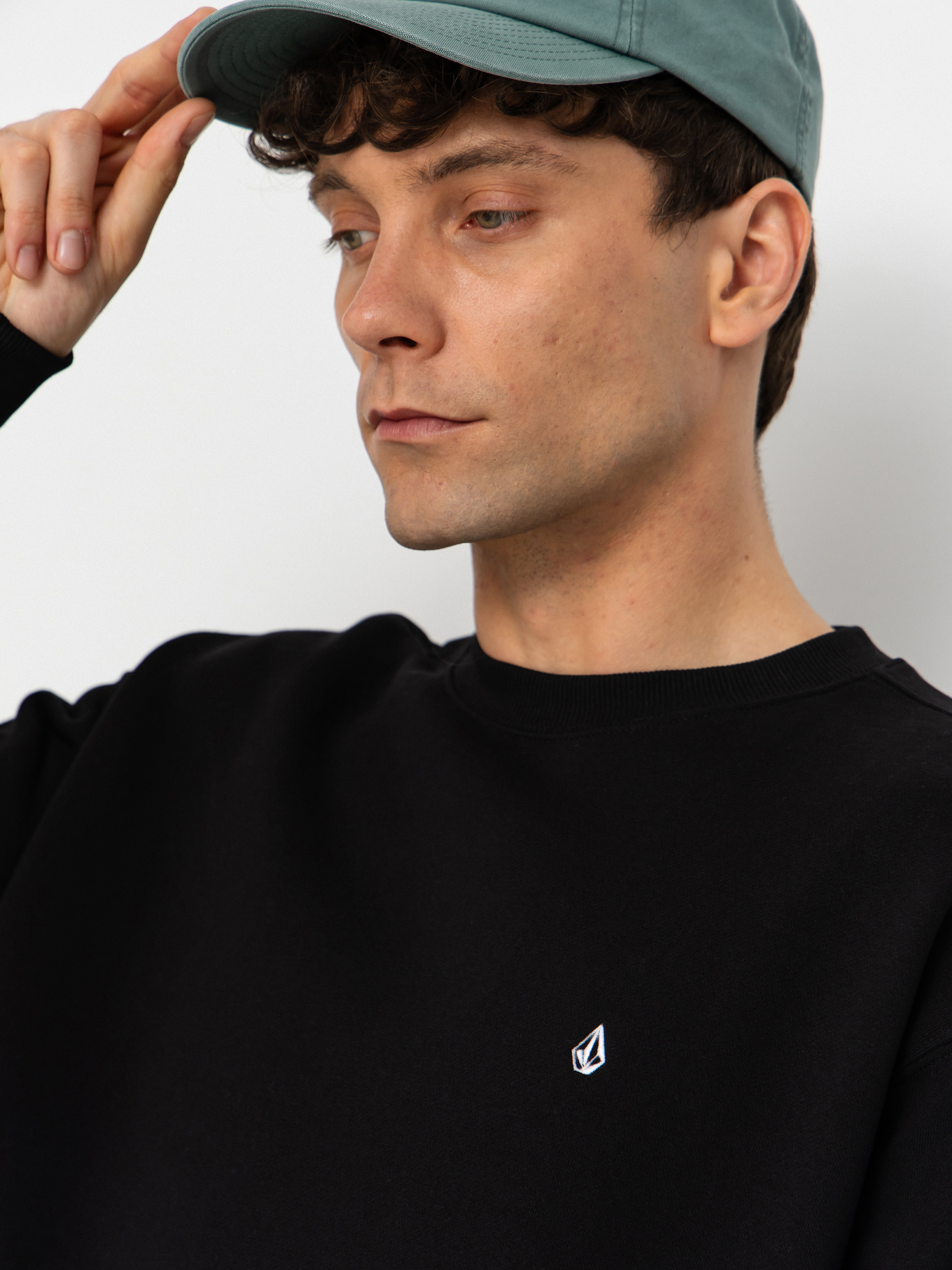Mikina Volcom Single Stone Crew (black)