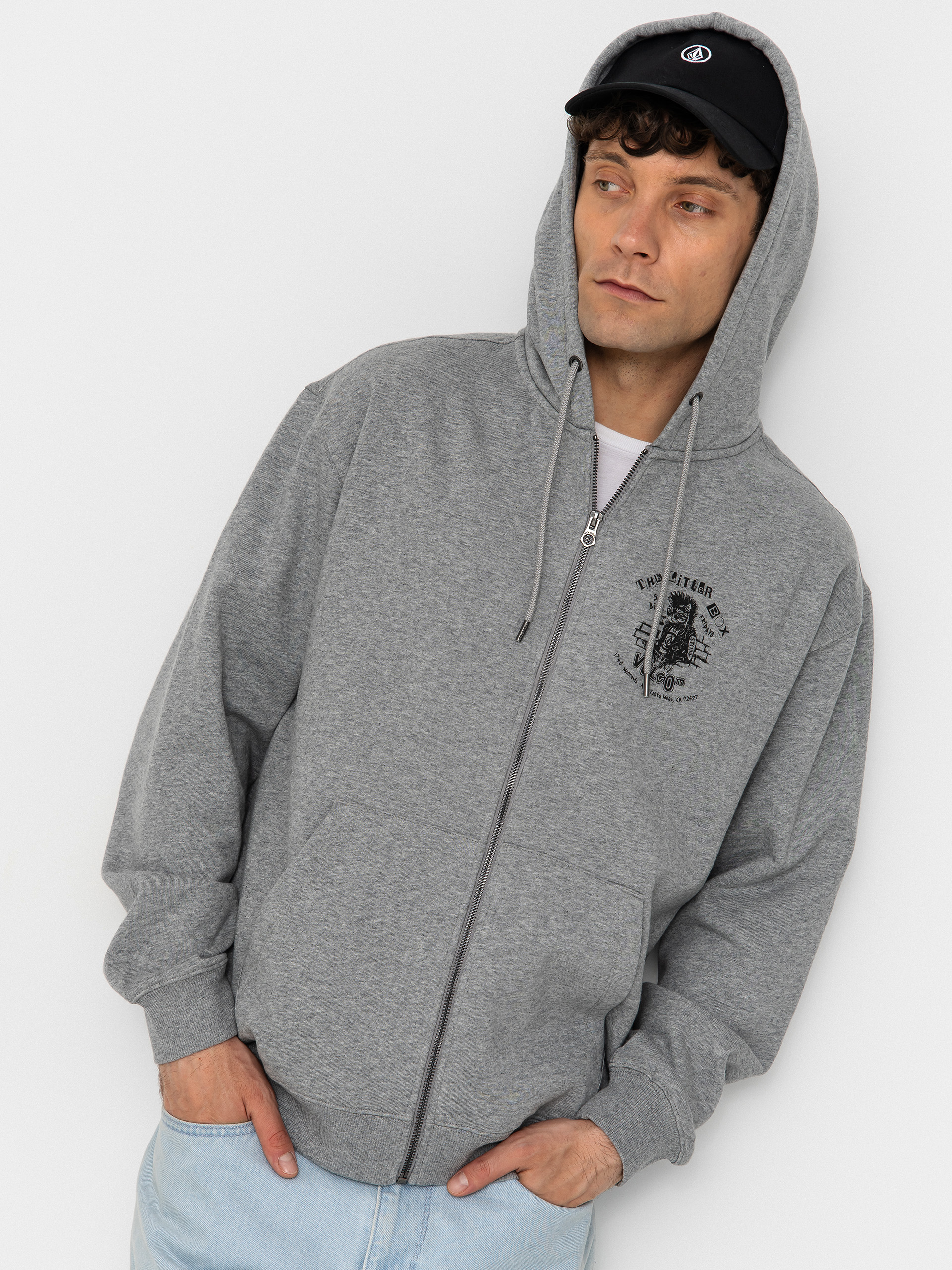 Mikina Volcom Catastrophy ZIP (heather grey)