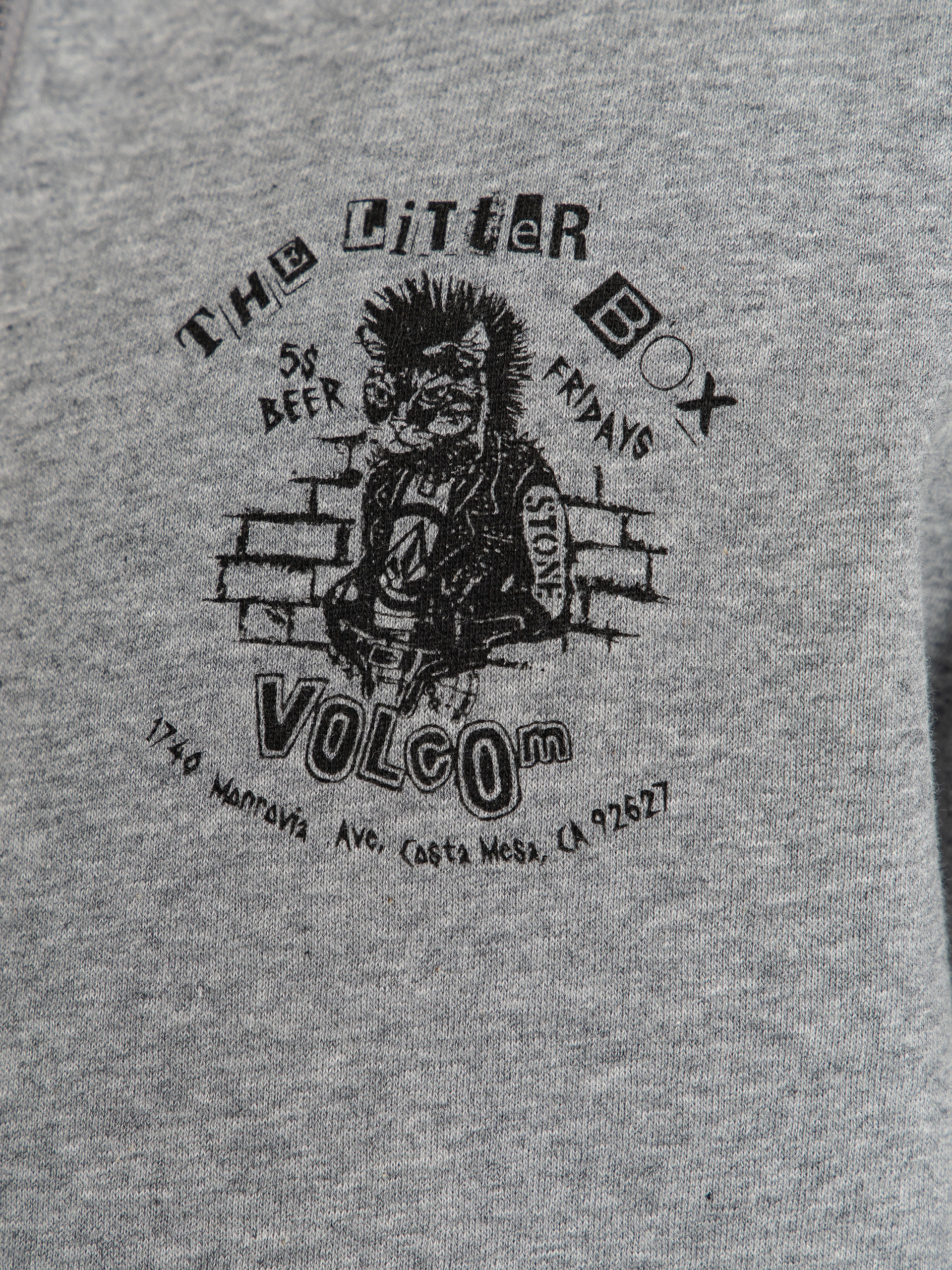Mikina Volcom Catastrophy ZIP (heather grey)