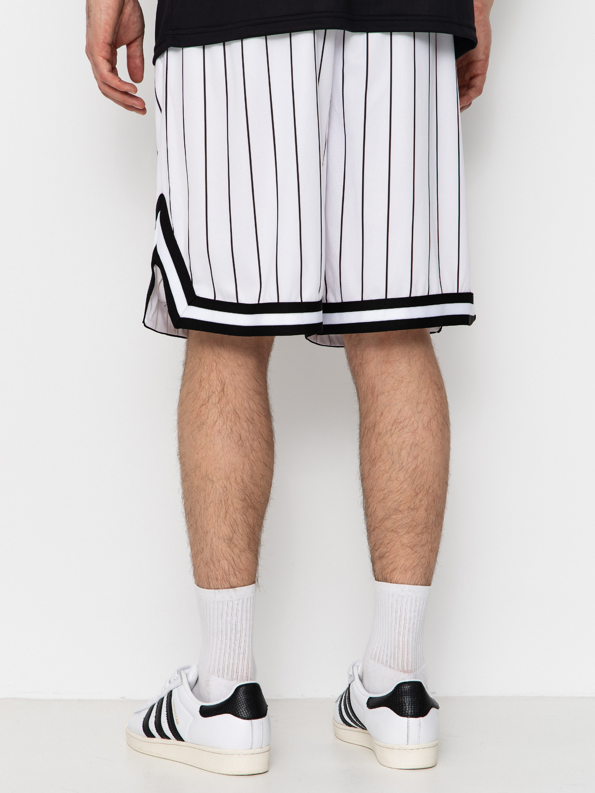 Kraťasy Karl Kani Small Signature Pinstripe Mesh (white/black)