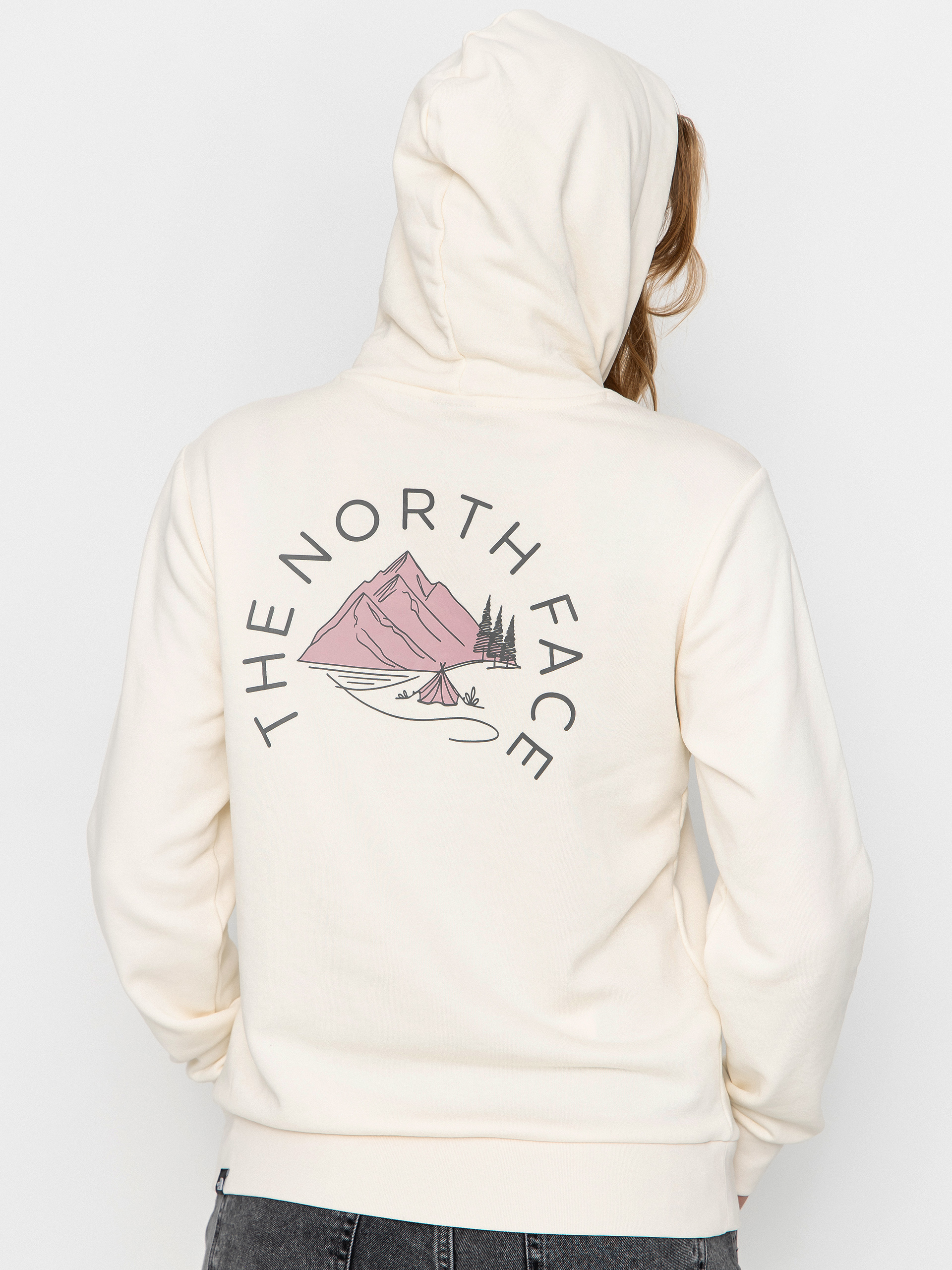 Mikina s kapucí The North Face Monte HD Wmn (white dune)