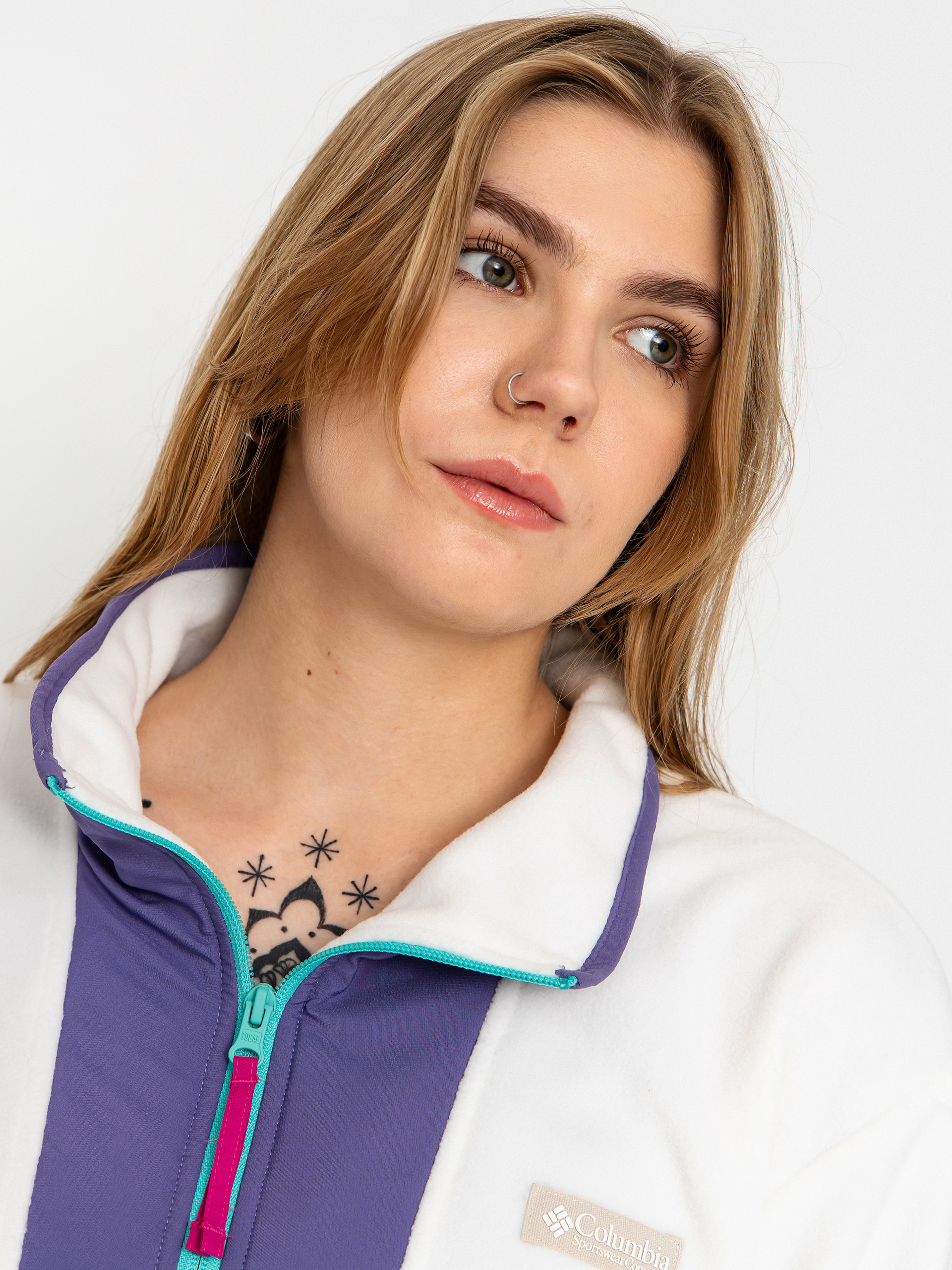 Pánský Fleecová mikina Columbia Sequoia Grove Half Zip (sea salt/stormwatch)