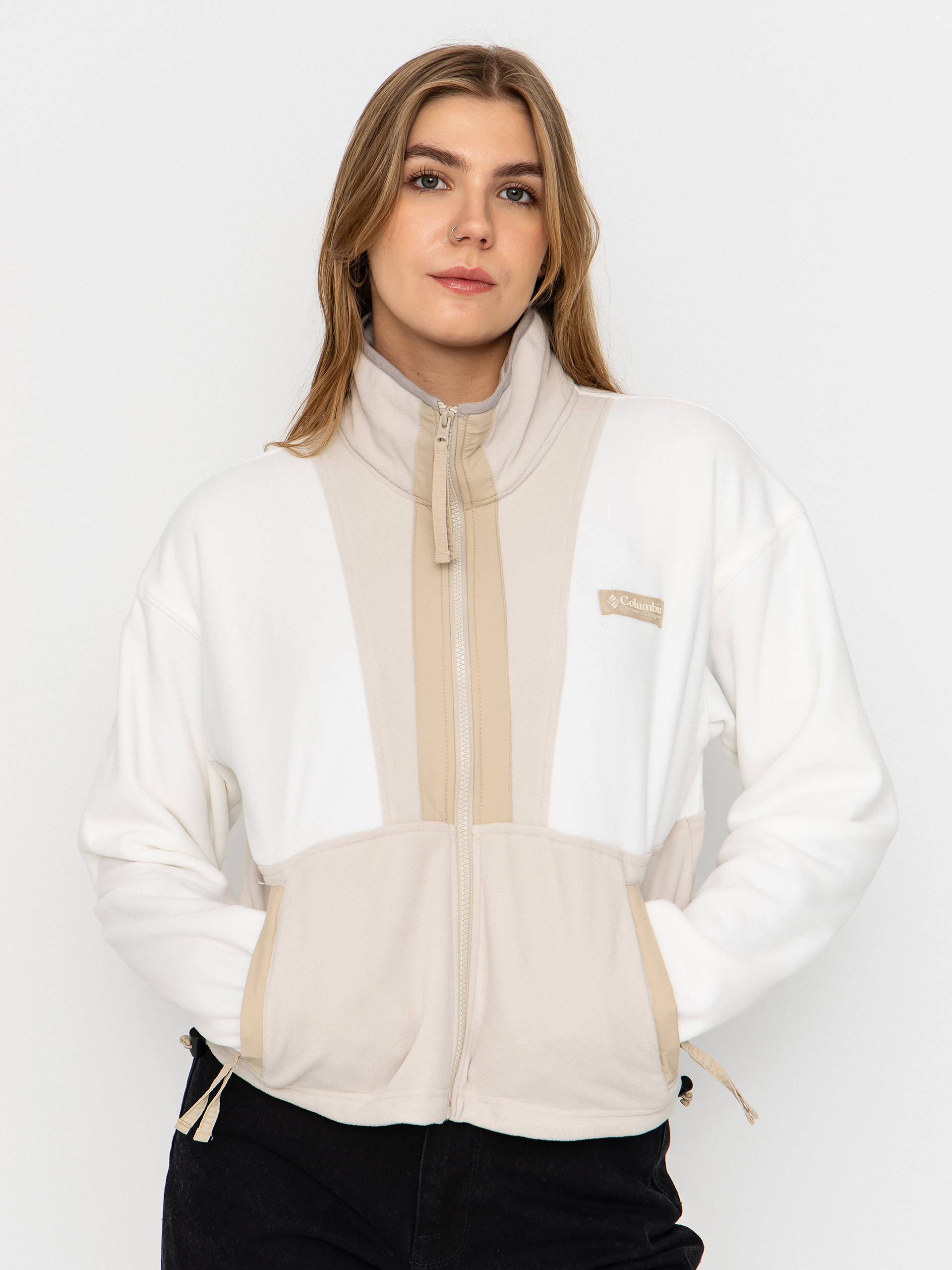 Fleecová mikina Columbia Backbowl II Full Zip Wmn (sea salt/dark stone/ancient fossil)