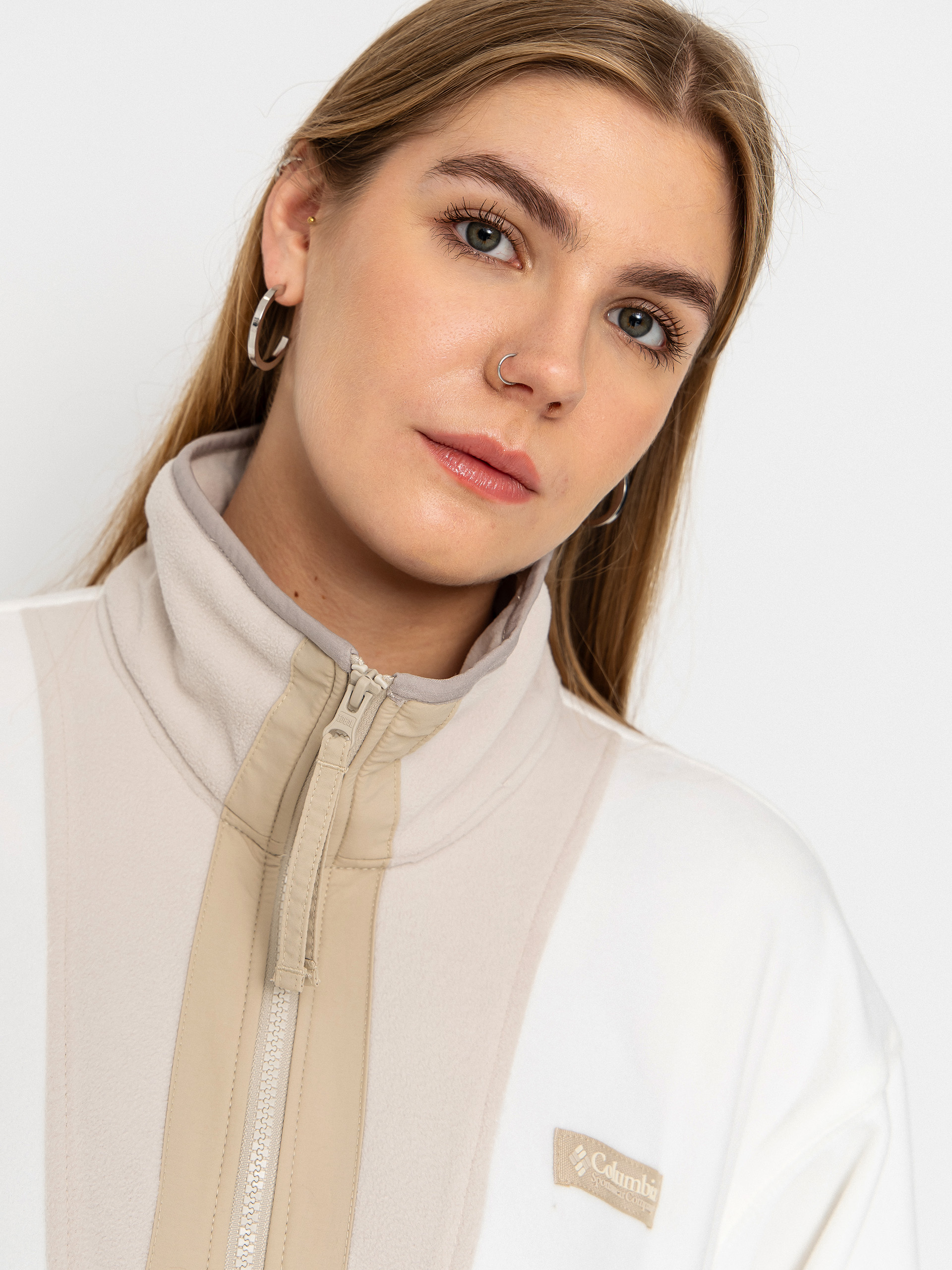 Dámský Fleecová mikina Columbia Backbowl II Full Zip (sea salt/dark stone/ancient fossil)