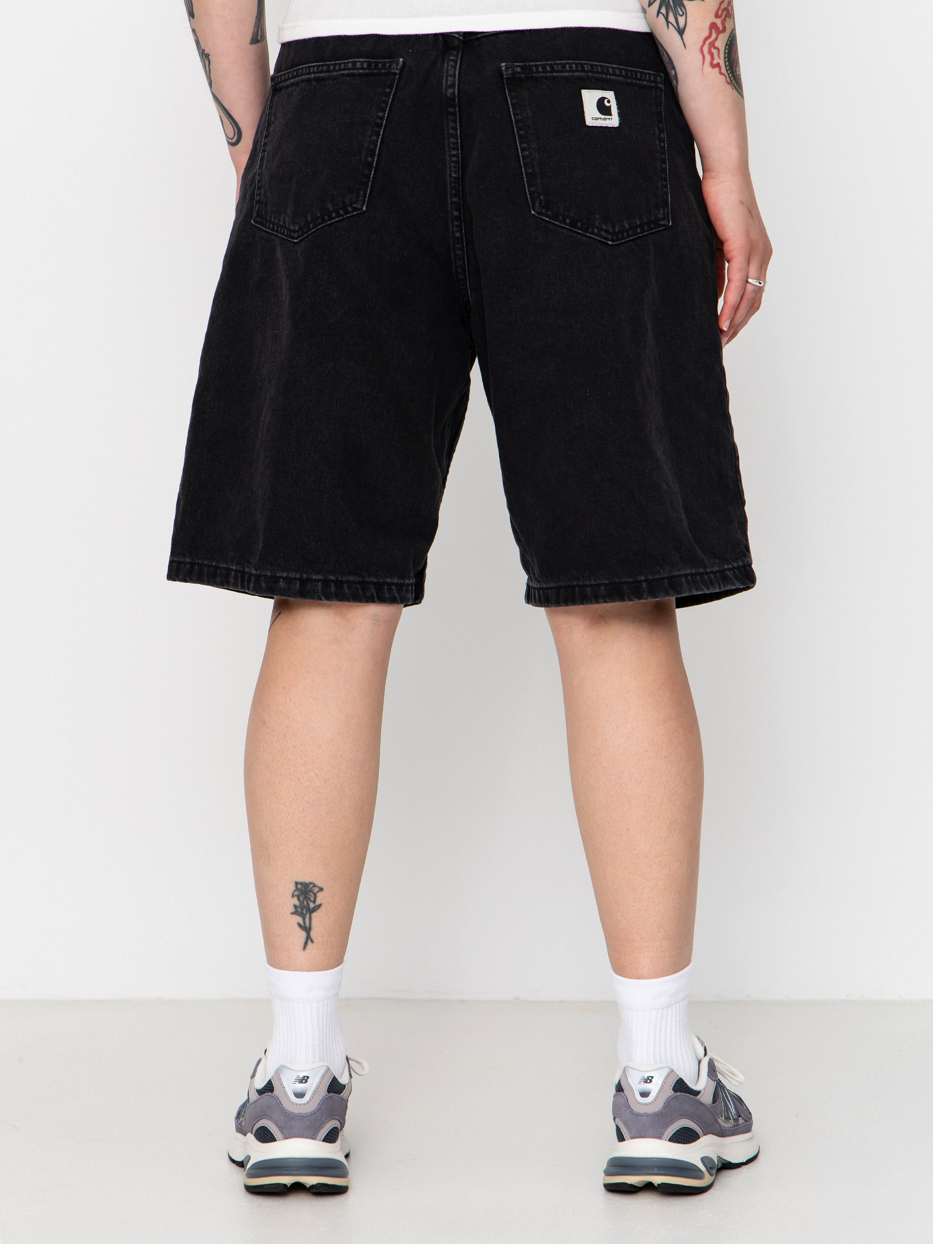 Kraťasy Carhartt WIP Brandon Wmn (black stone washed)