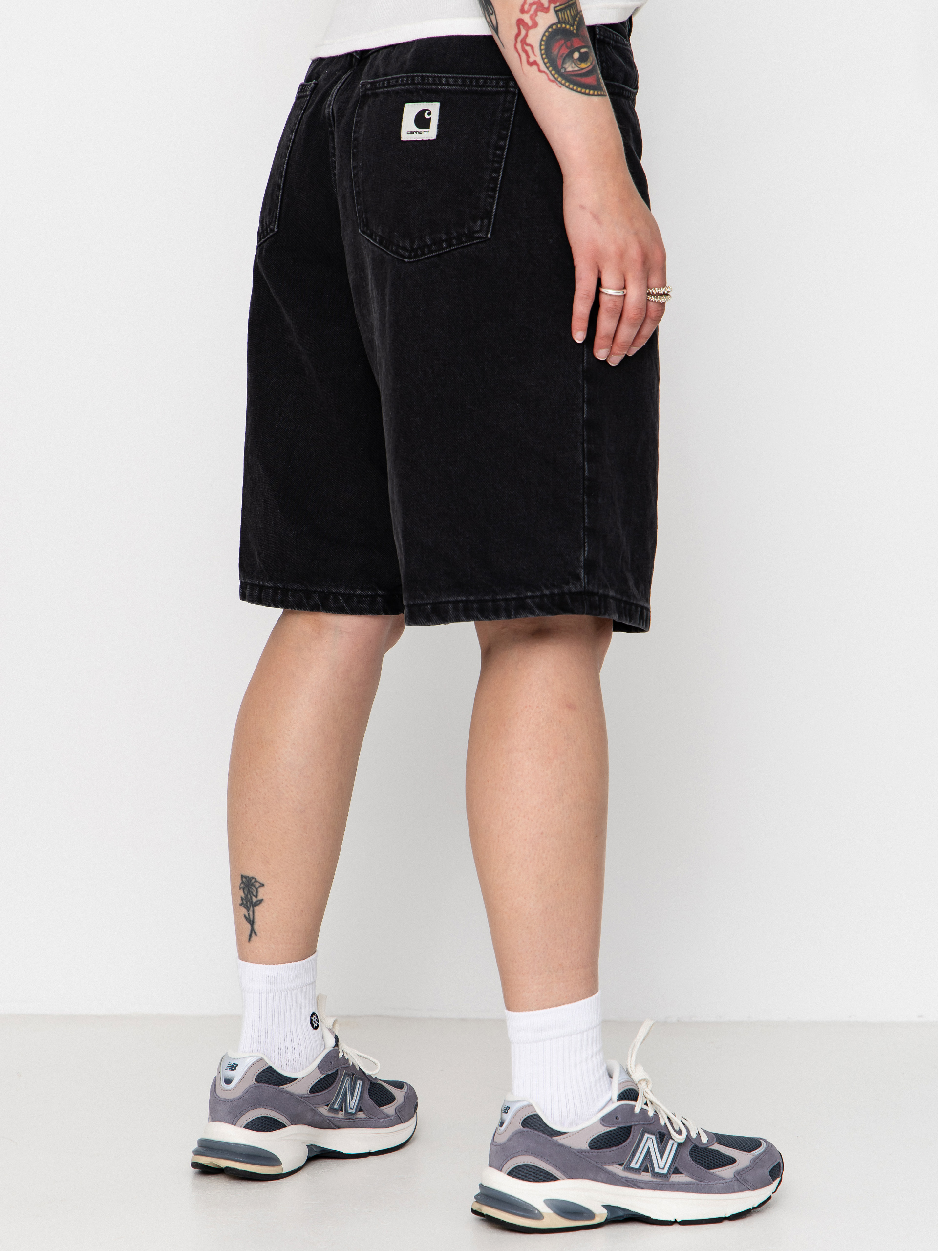 Kraťasy Carhartt WIP Brandon Wmn (black stone washed)