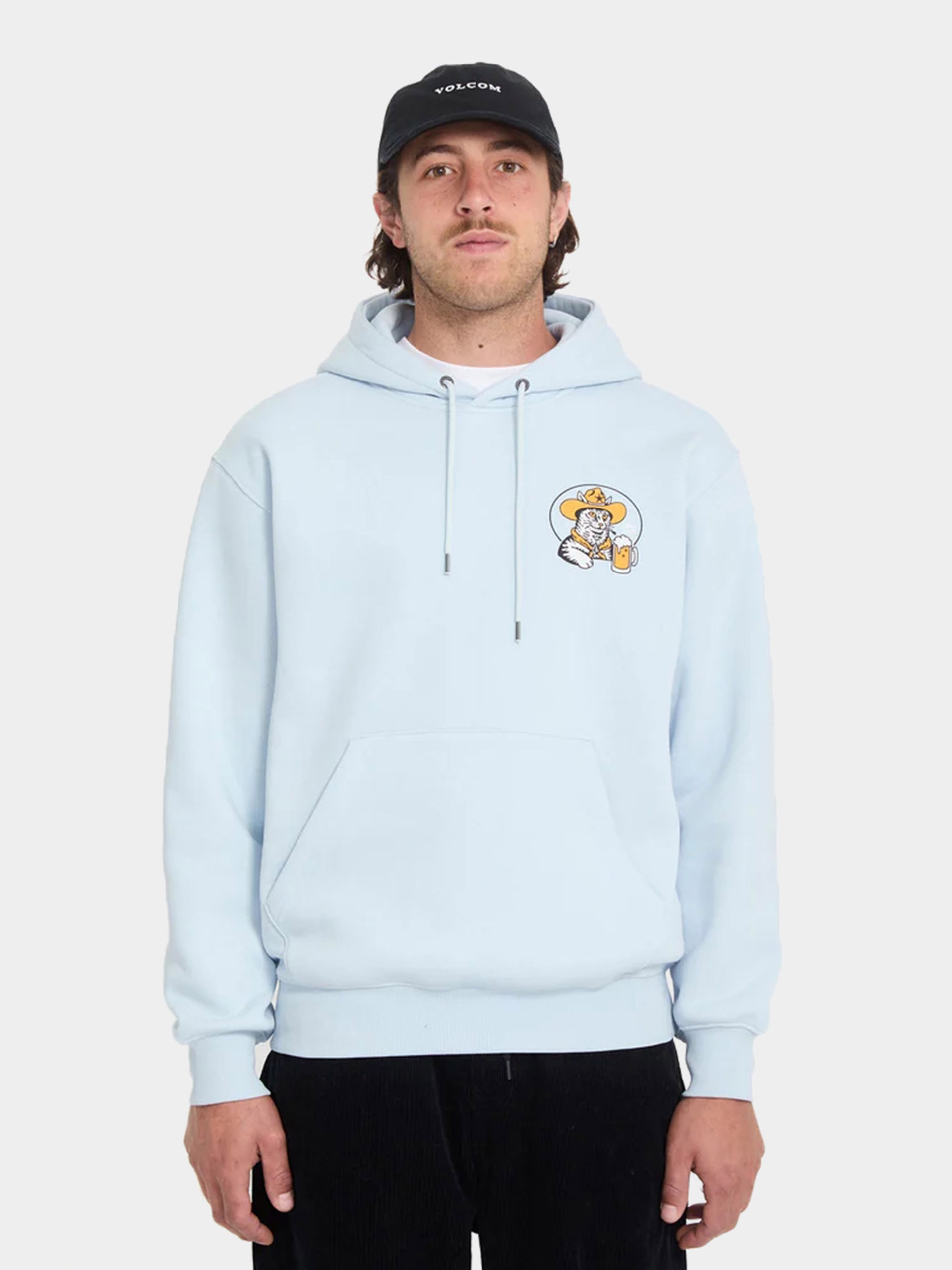 Mikina s kapucí Volcom Noder HD (light blue acid)