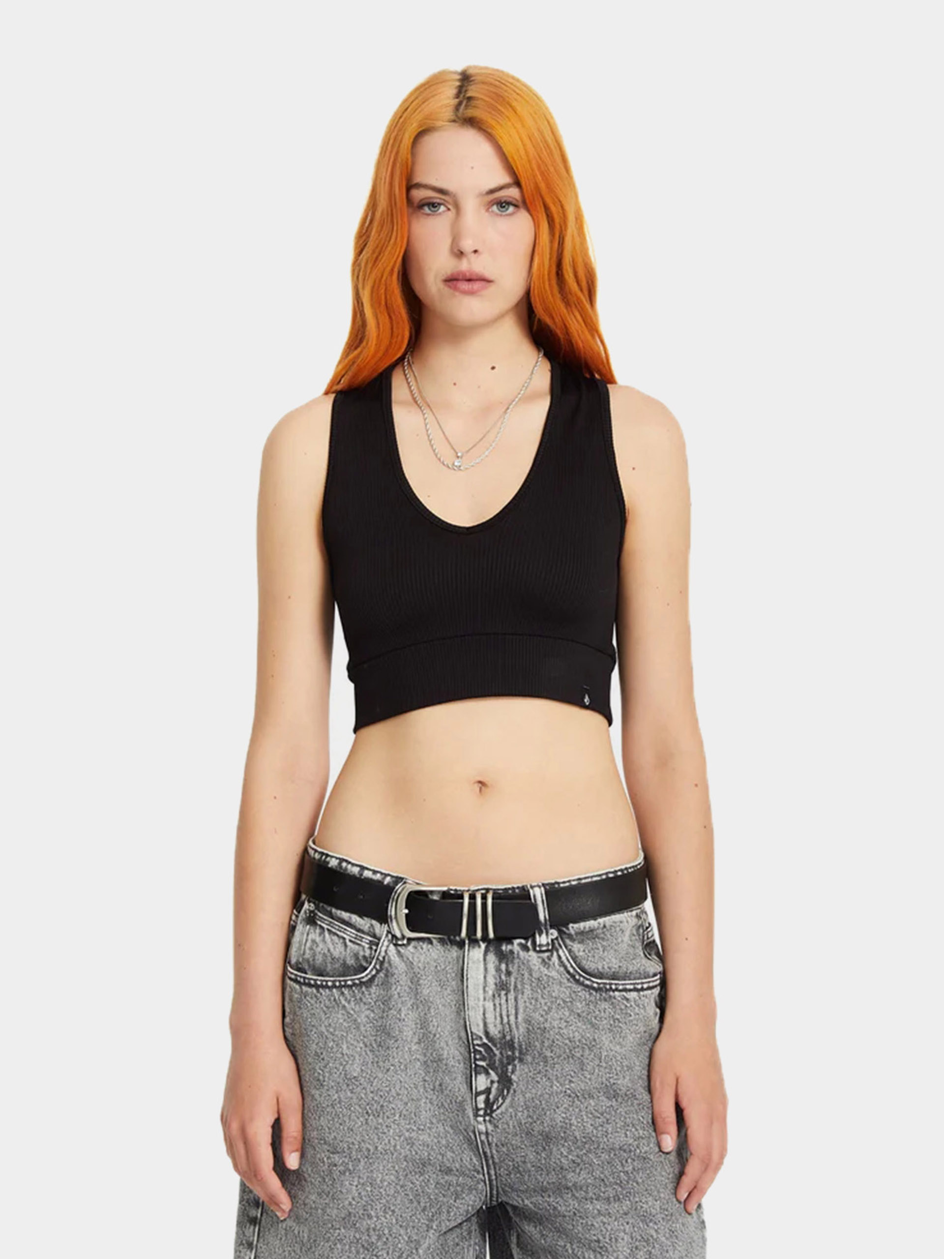 Triu010dko Volcom Gimmestank Rib Wmn (black)
