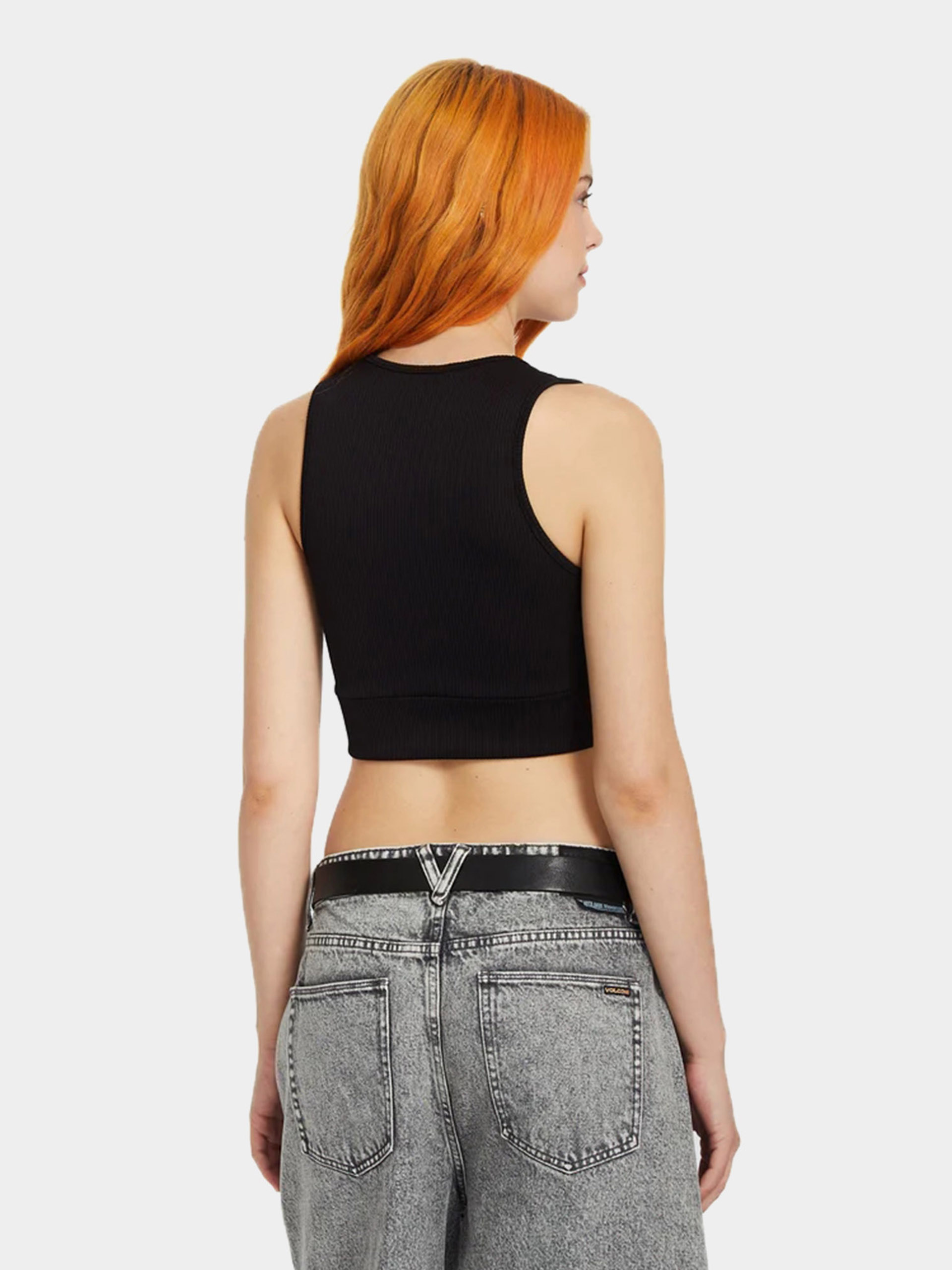 Tričko Volcom Gimmestank Rib Wmn (black)