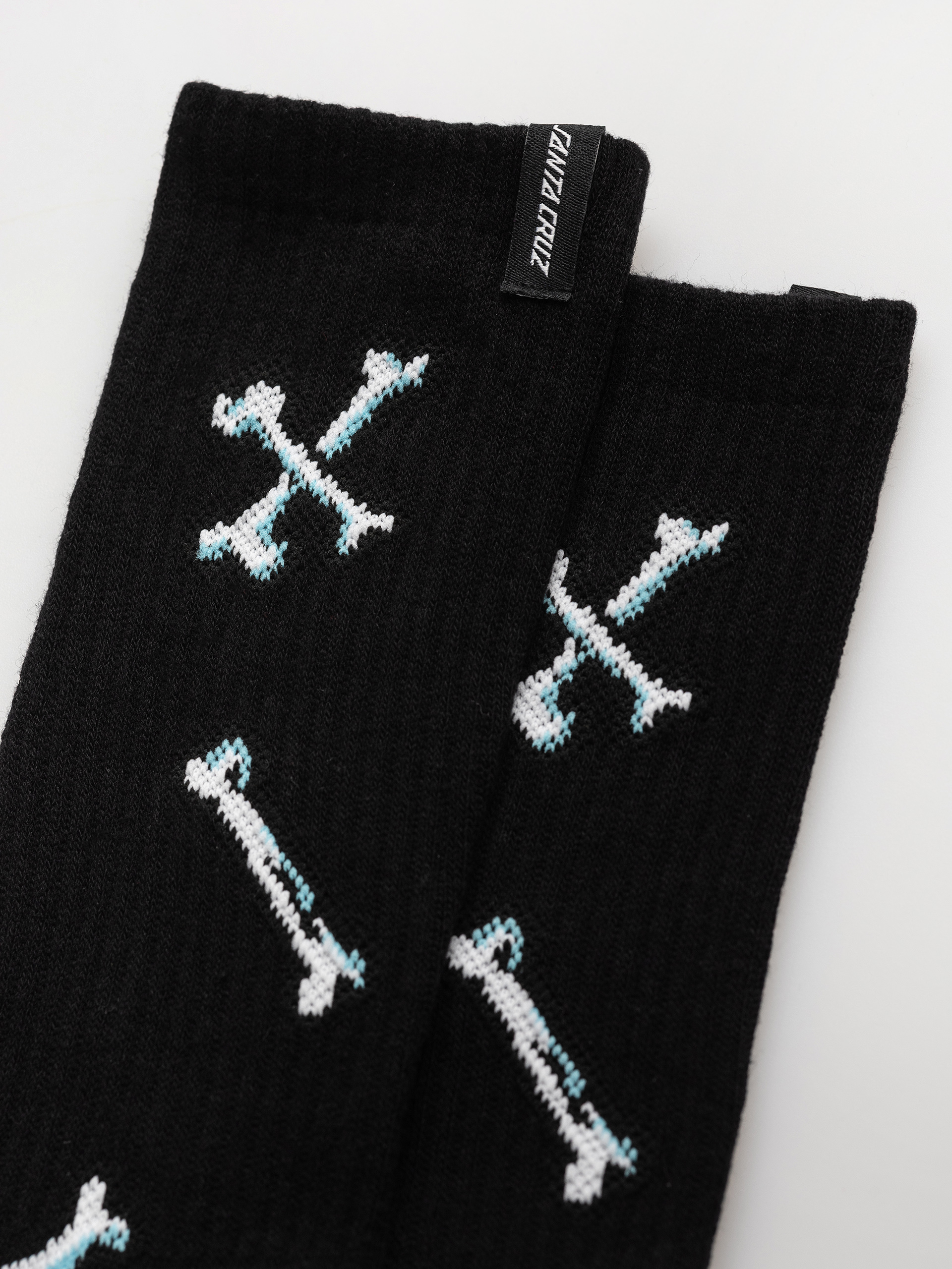 Ponožky Santa Cruz Salba Bones 2pk (black & white)
