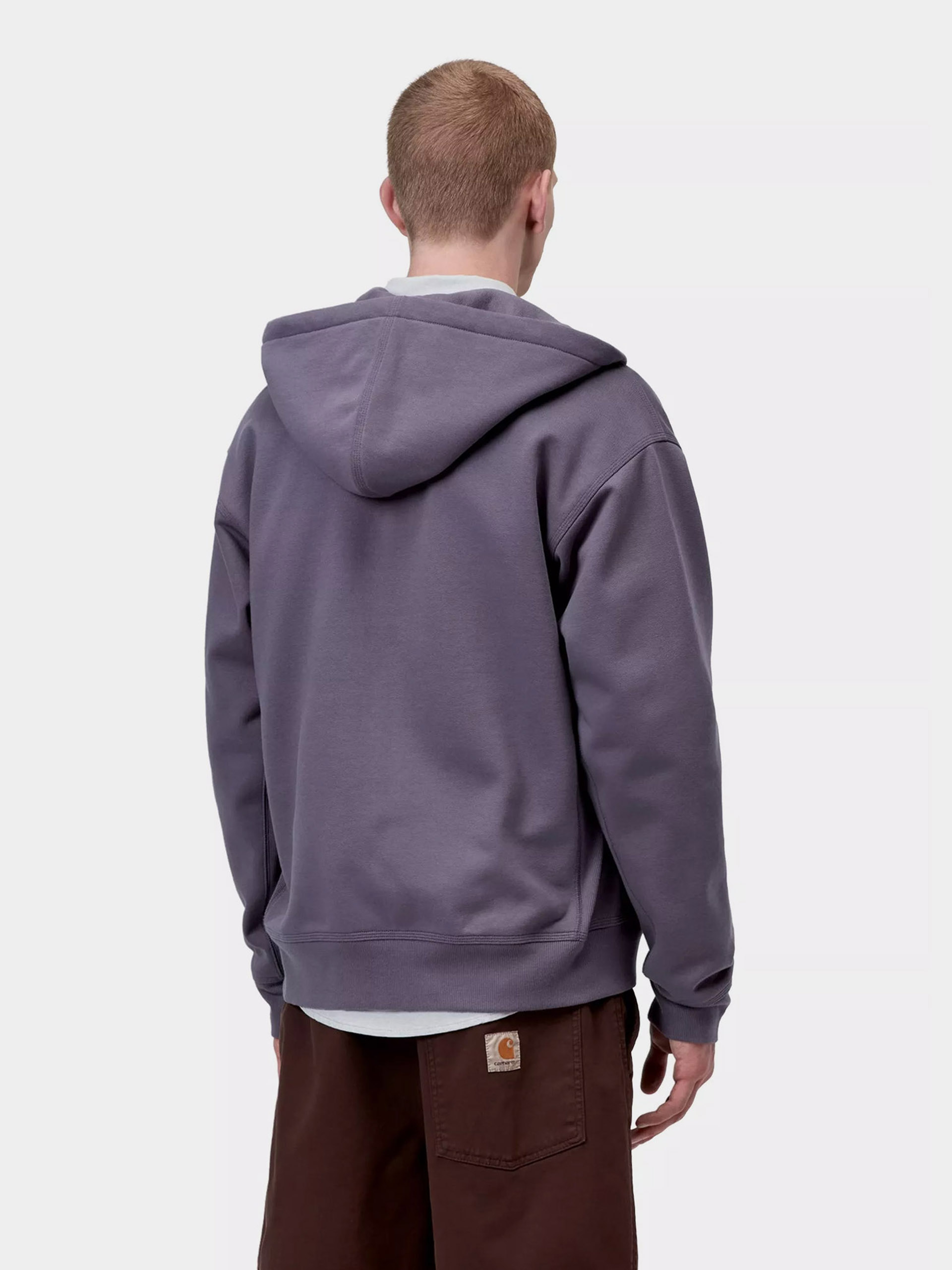 Mikina s kapucí Carhartt WIP American Script ZHD (shady purple)