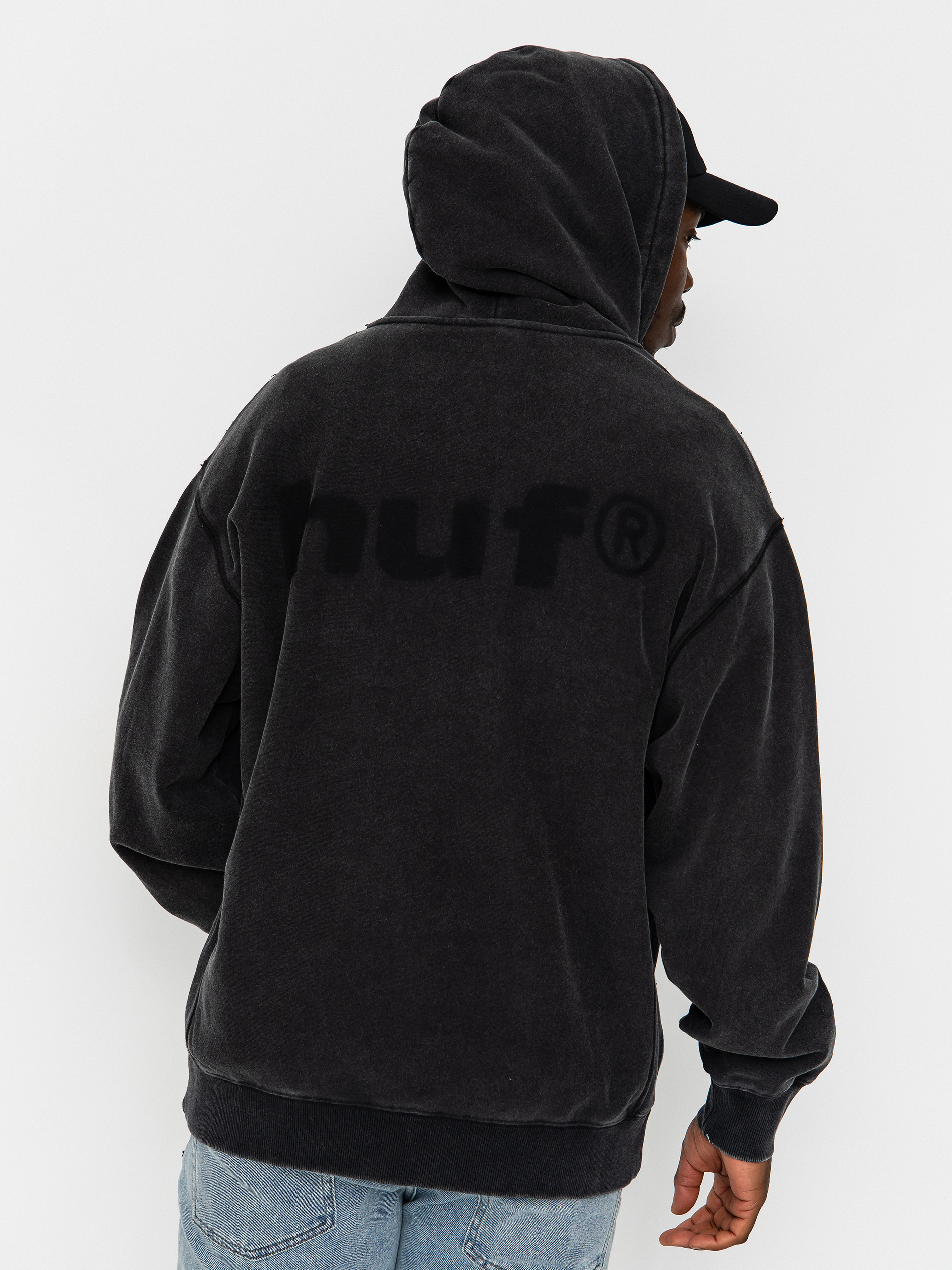 Mikina s kapucí HUF Pacific Wash ZHD (black)