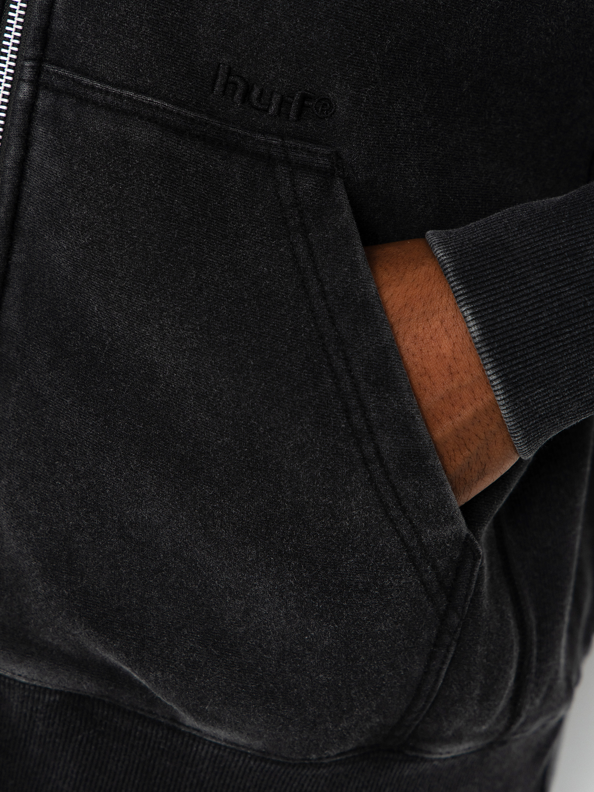 Mikina s kapucí HUF Pacific Wash ZHD (black)