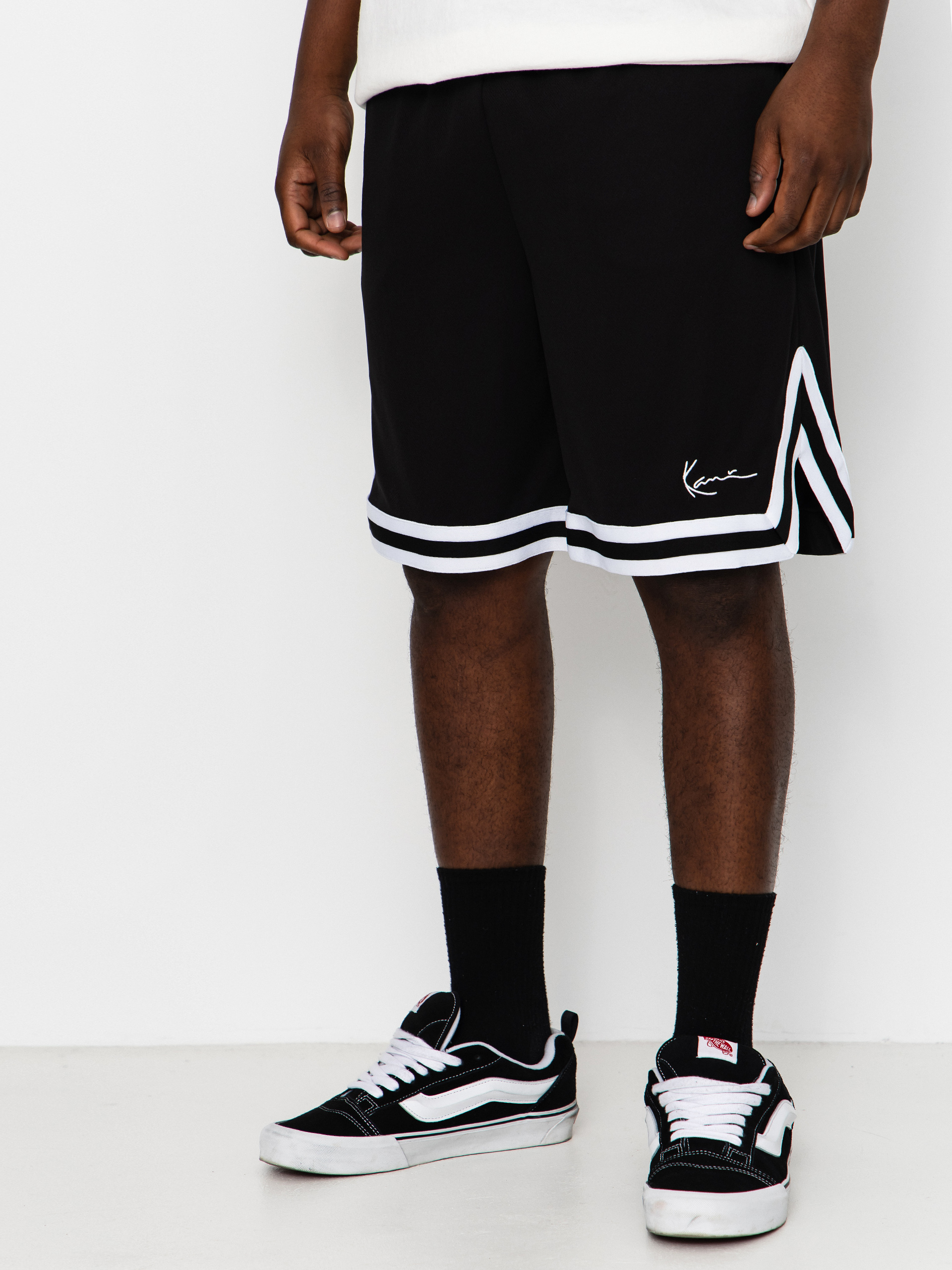 Kraťasy Karl Kani Signature Mesh (black/white)