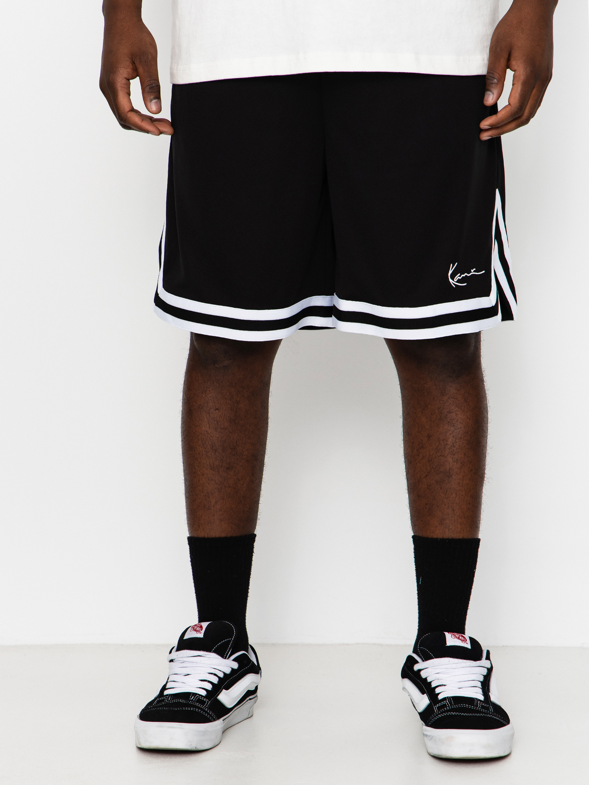 Kraťasy Karl Kani Signature Mesh (black/white)