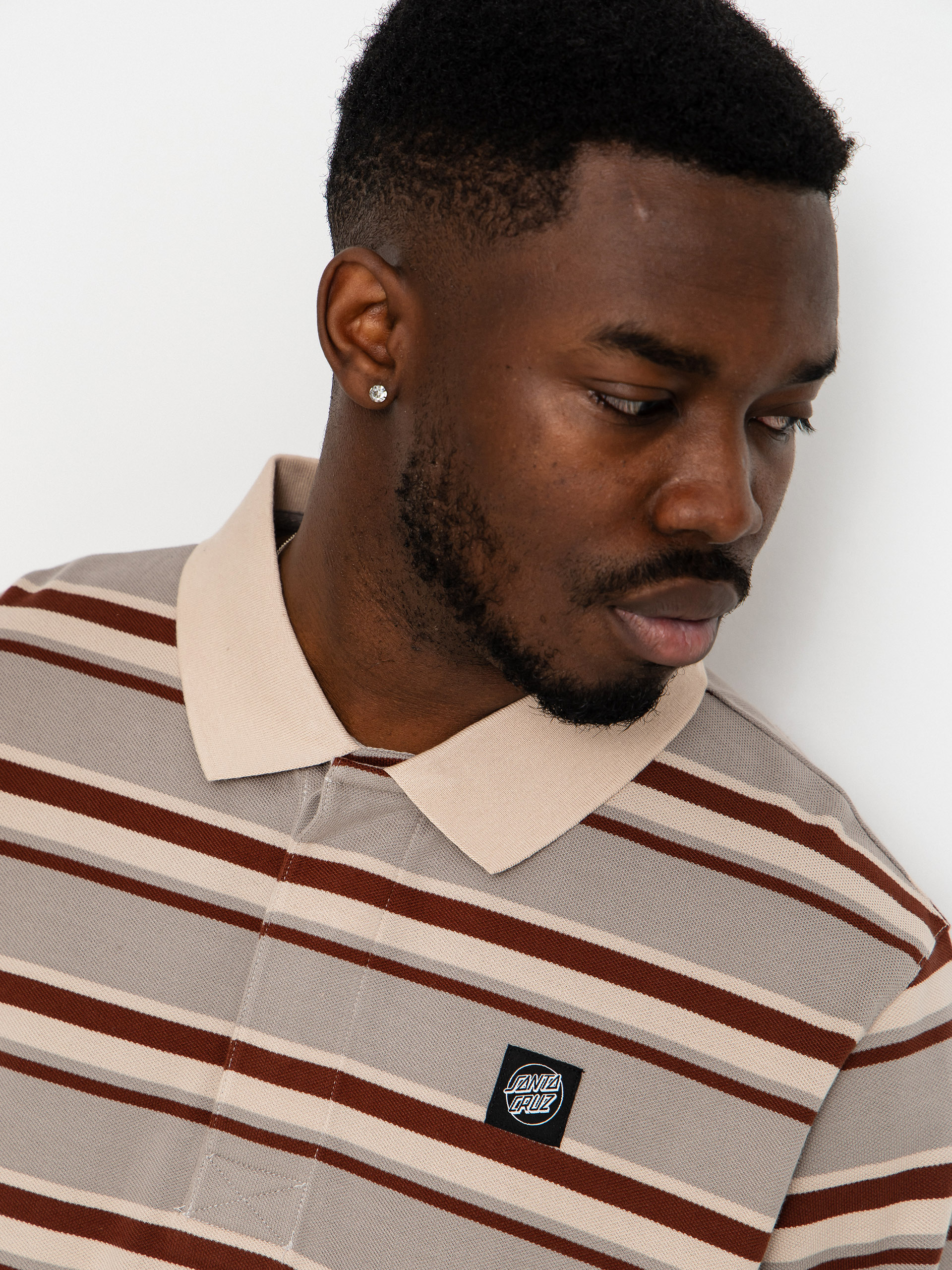 Triko Santa Cruz Cera Polo (stone grey/coffee)