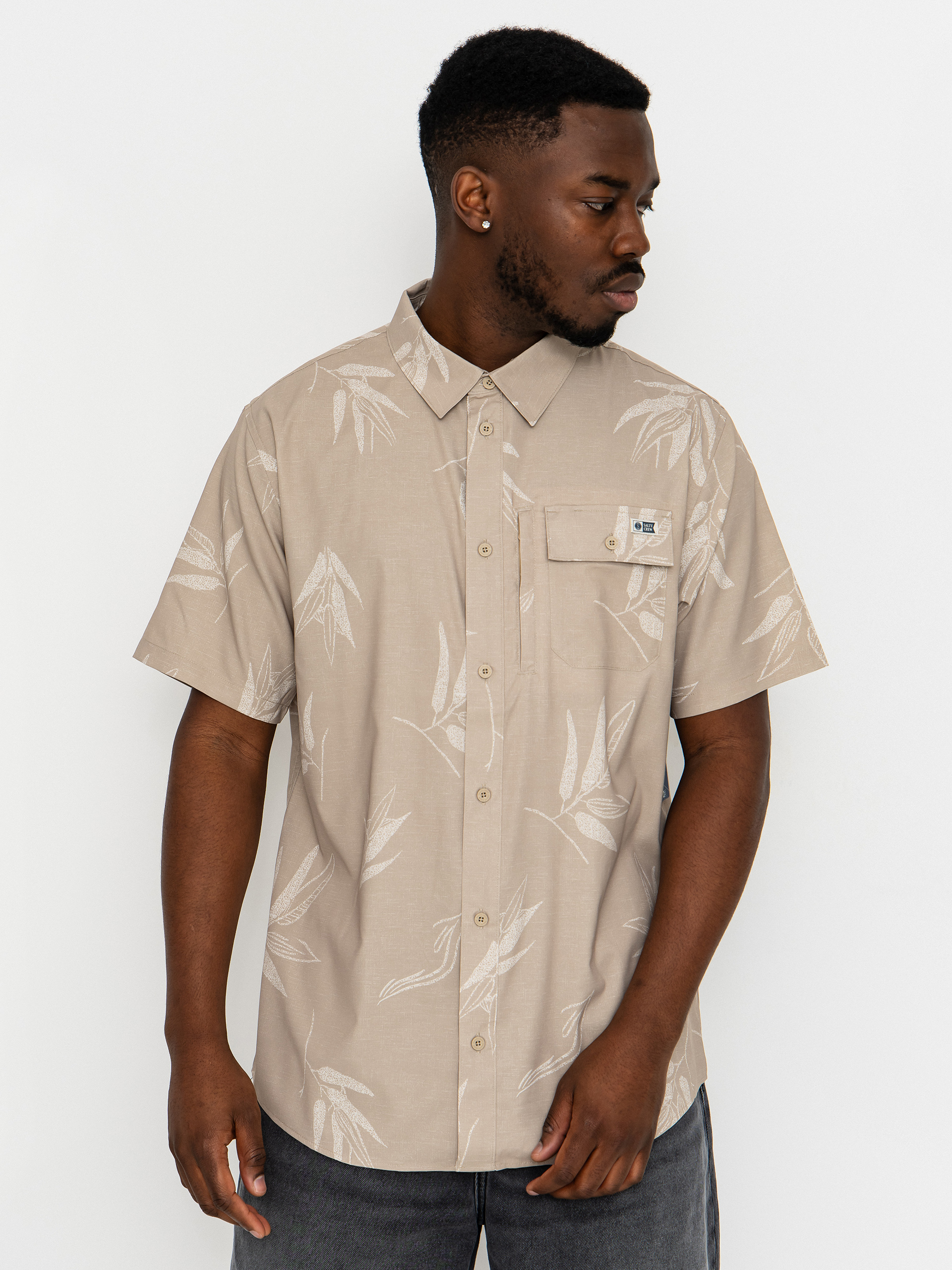 Košile Salty Crew Flagship Uv Button Up (dark khaki)