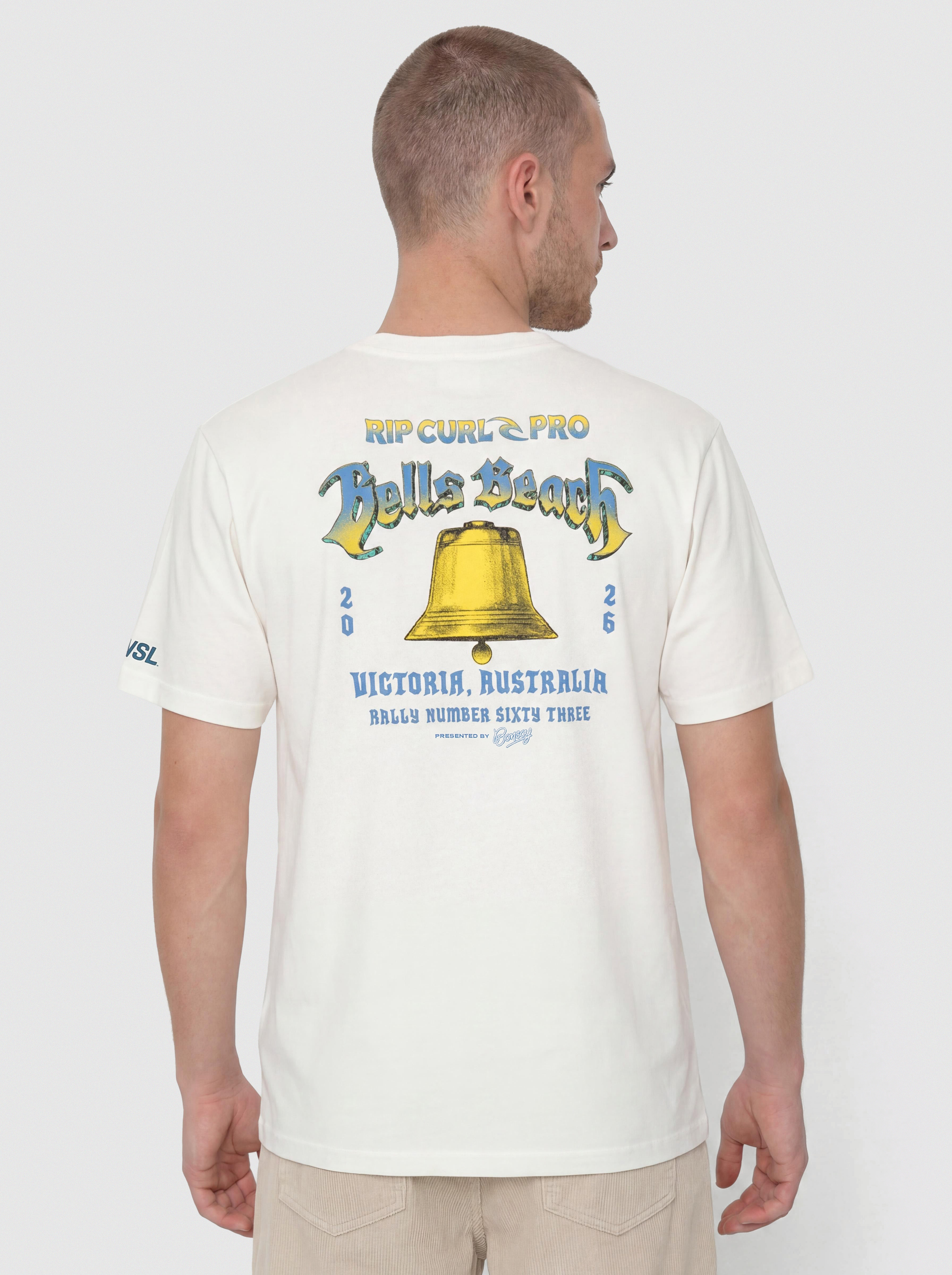 Tričko Rip Curl Bells Pro 26 Bell Logo (bone)