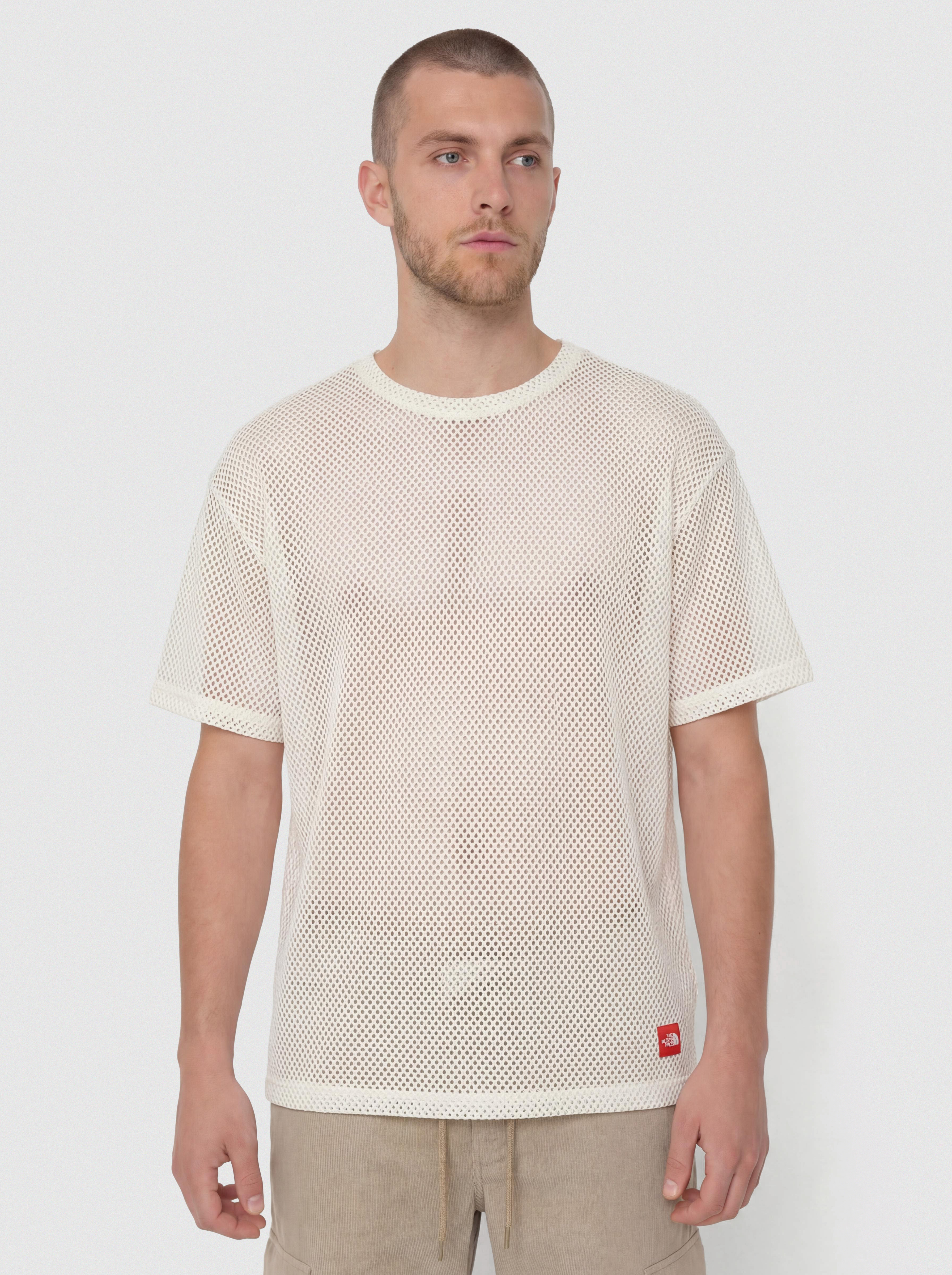 Tričko The North Face Tnf Red Box Mesh (white dune)