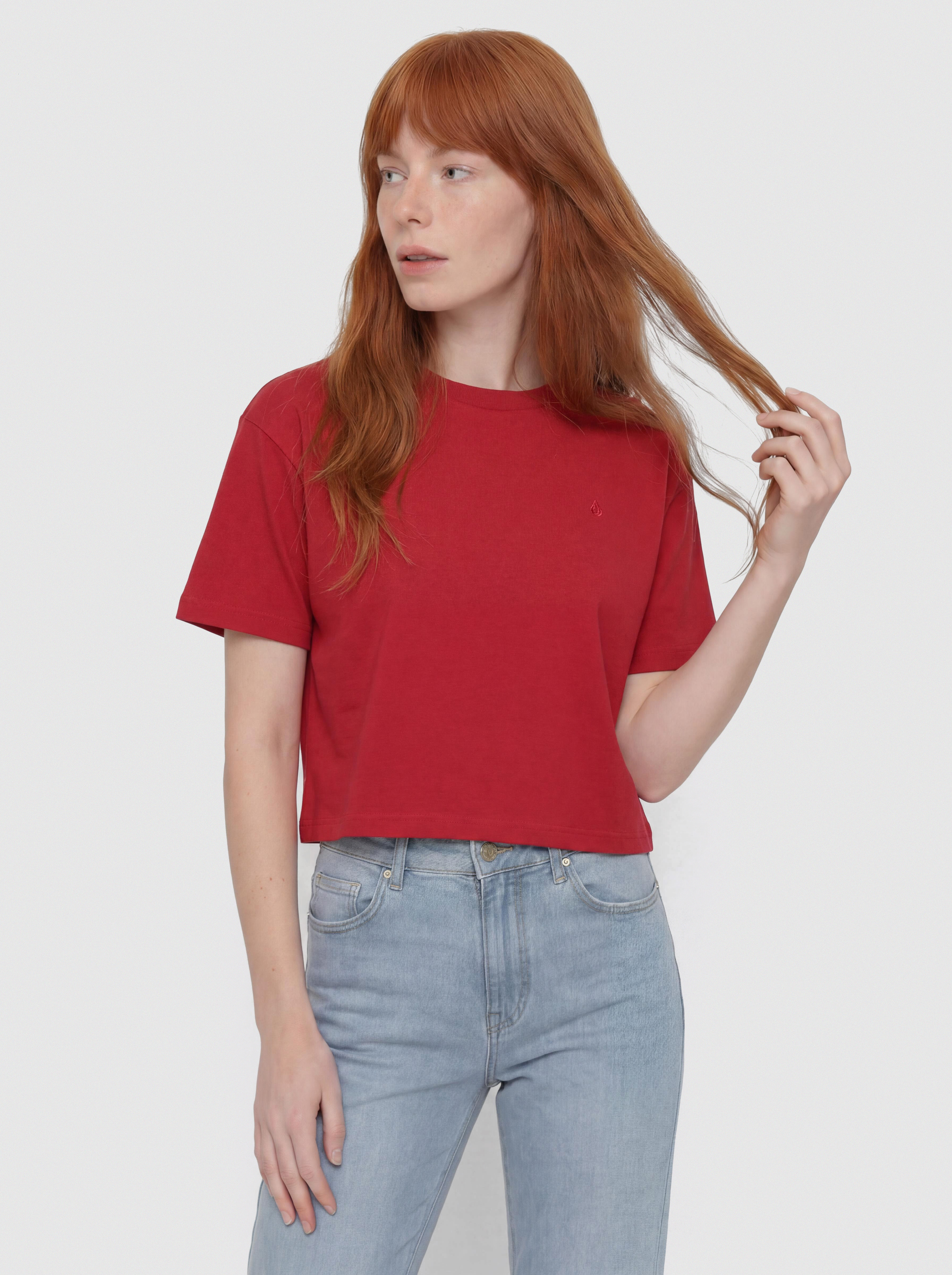 Tričko Volcom Stone Blanks Up Wmn (deep red)