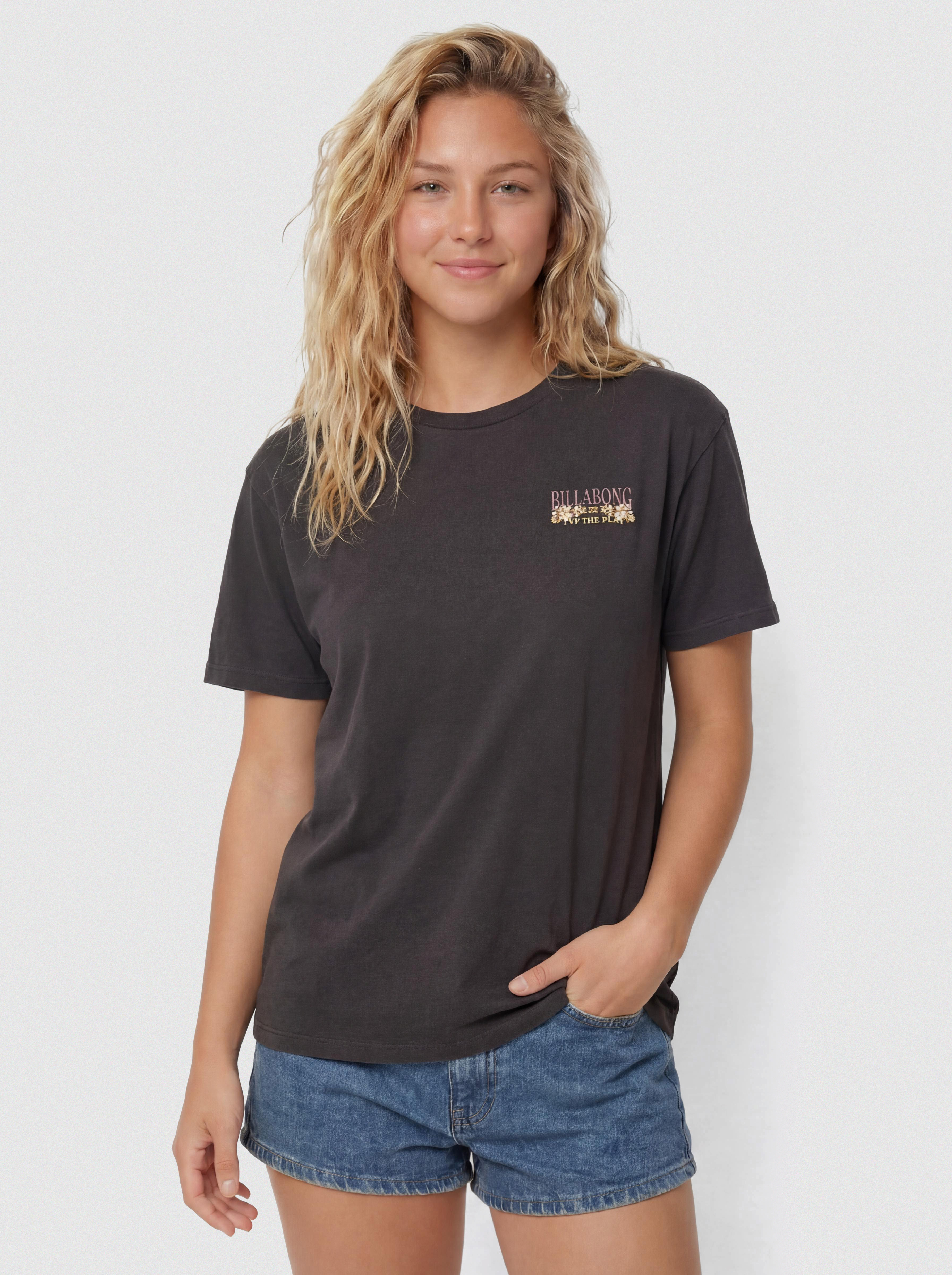 Tričko Billabong Floral Rocker Wmn (off black)