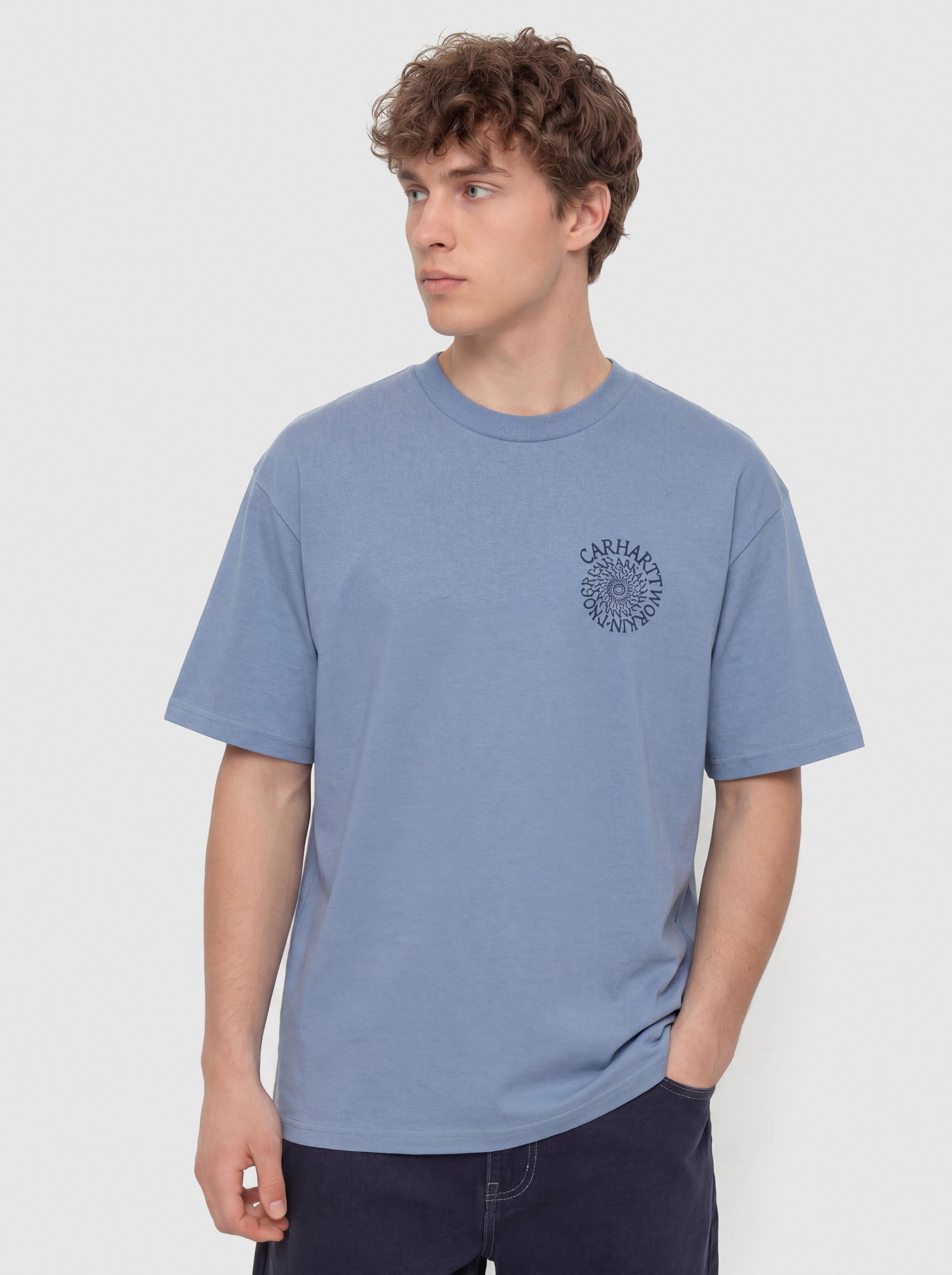 Tričko Carhartt WIP Spirals (gentle blue)