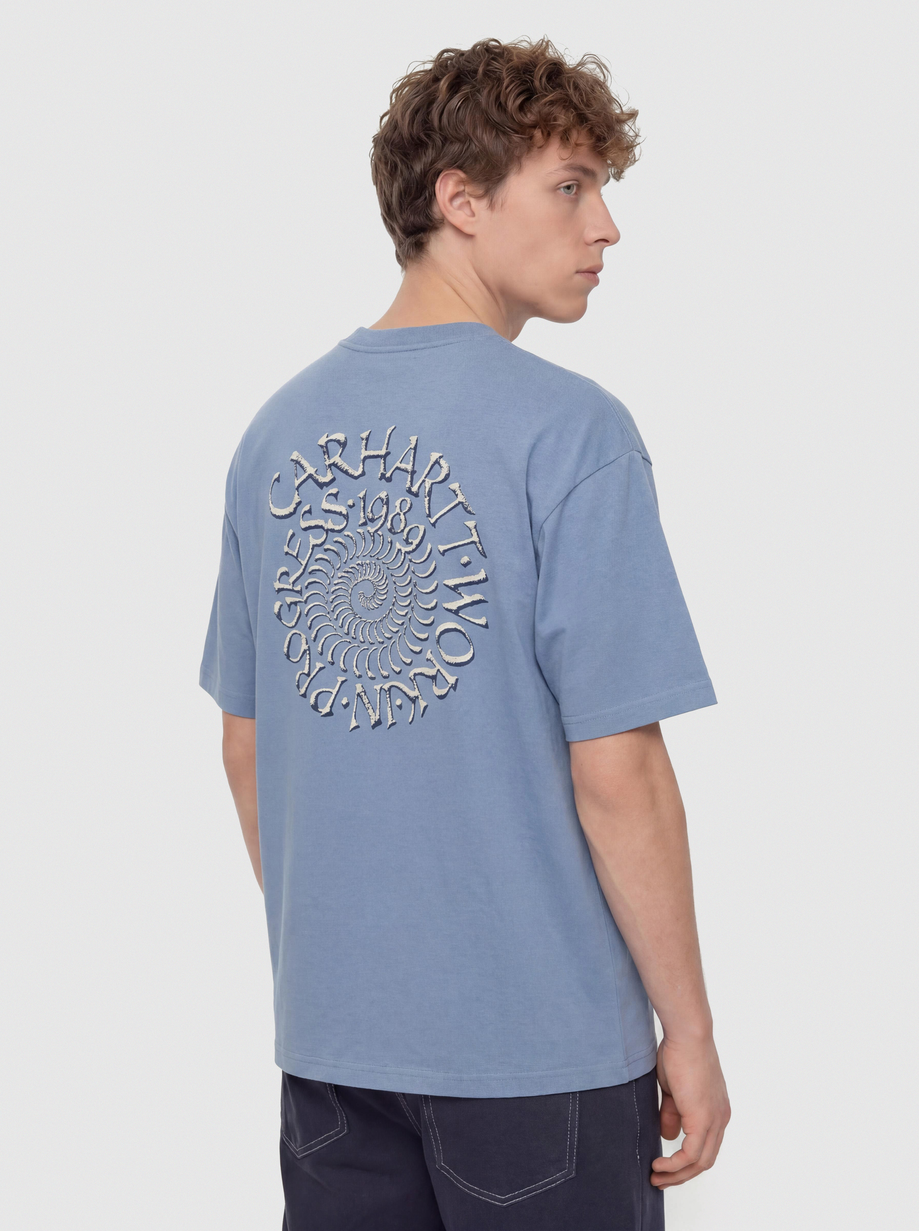 Tričko Carhartt WIP Spirals (gentle blue)