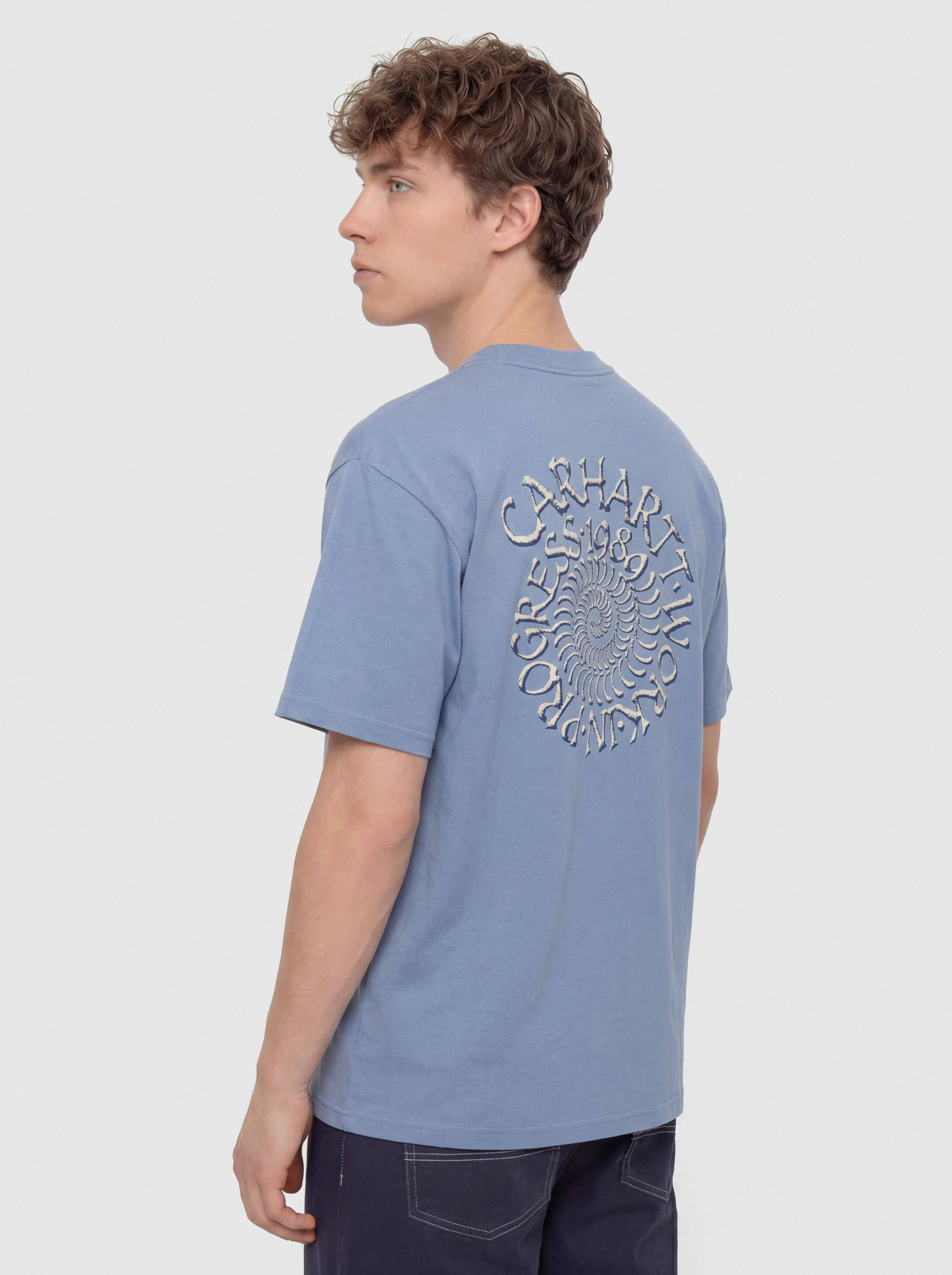 Tričko Carhartt WIP Spirals (gentle blue)