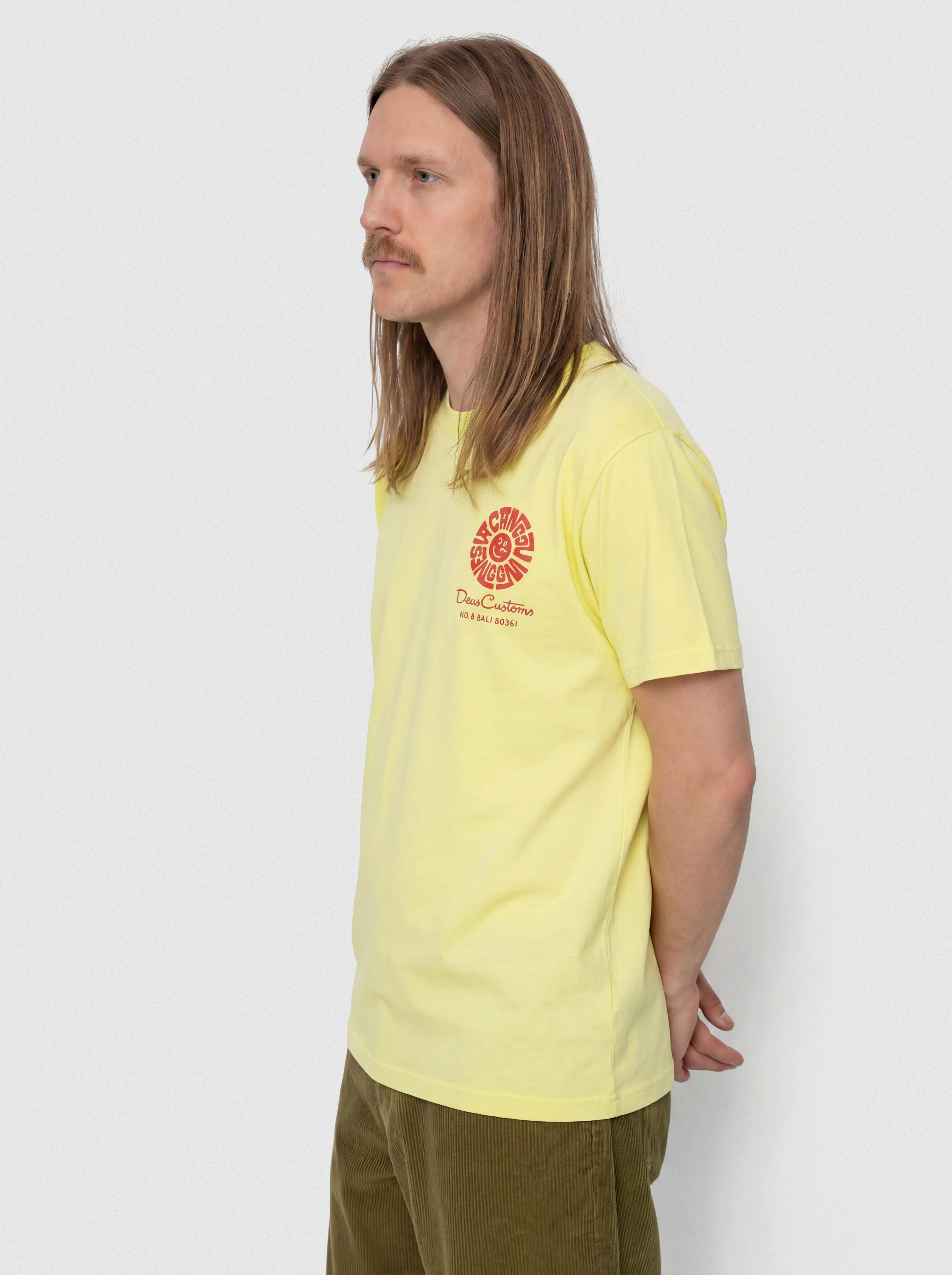 Tričko Deus Ex Machina Canggu Address (canary yellow)