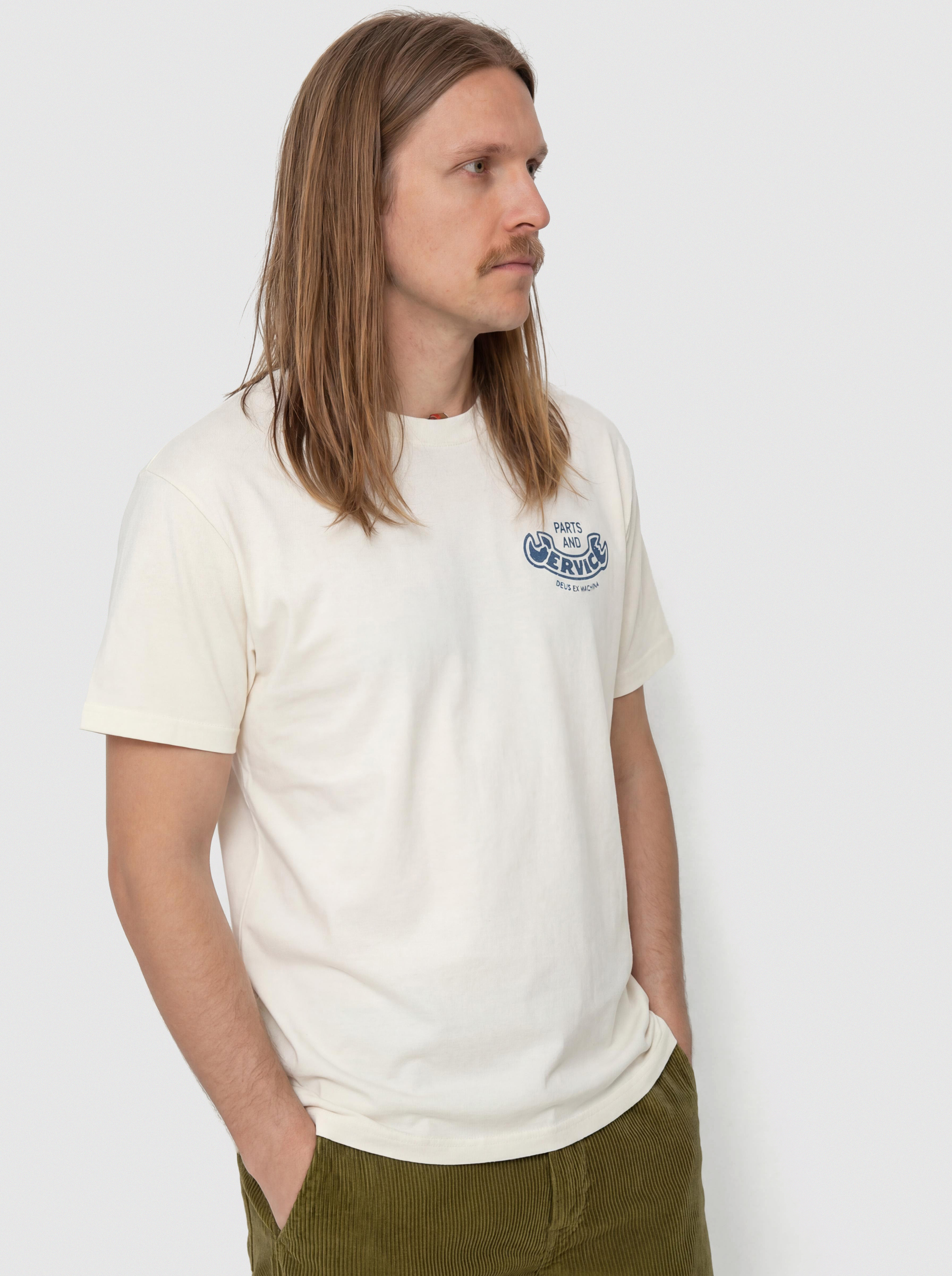 Tričko Deus Ex Machina Ruff And Smooth (vintage white)