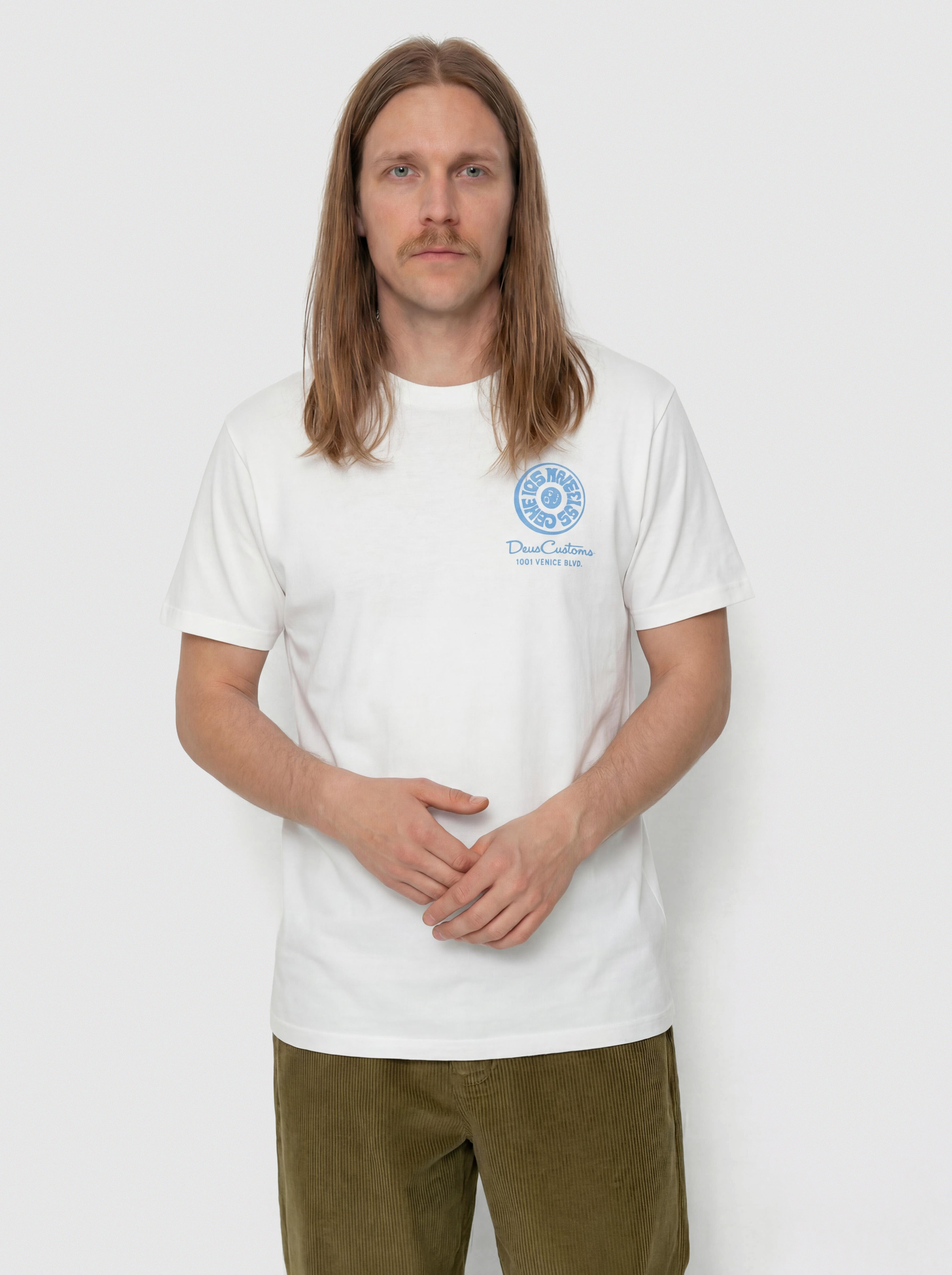 Tričko Deus Ex Machina Los Angeles Address (vintage white)