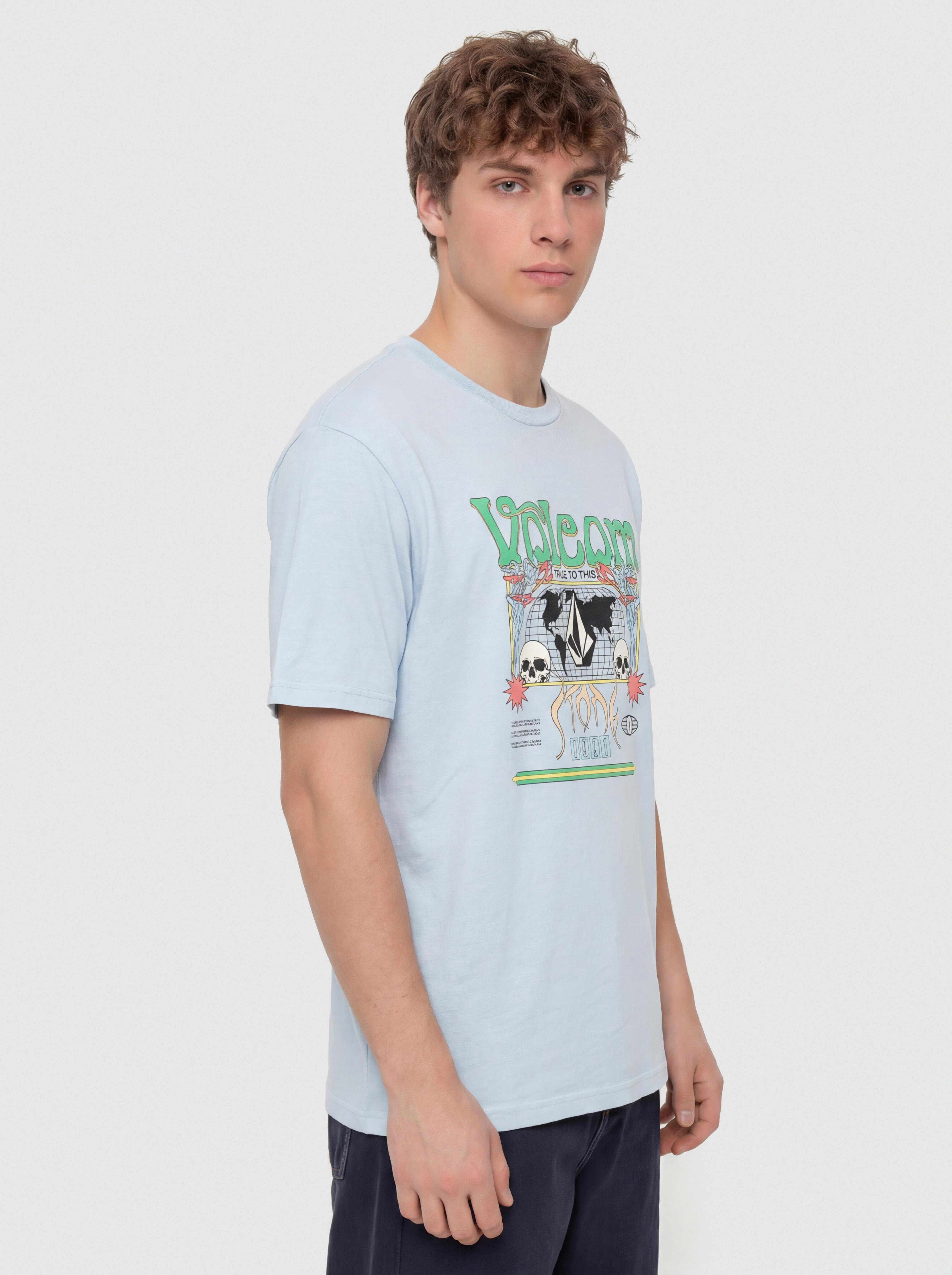 Tričko Volcom Worldly Pw (carolina blue)