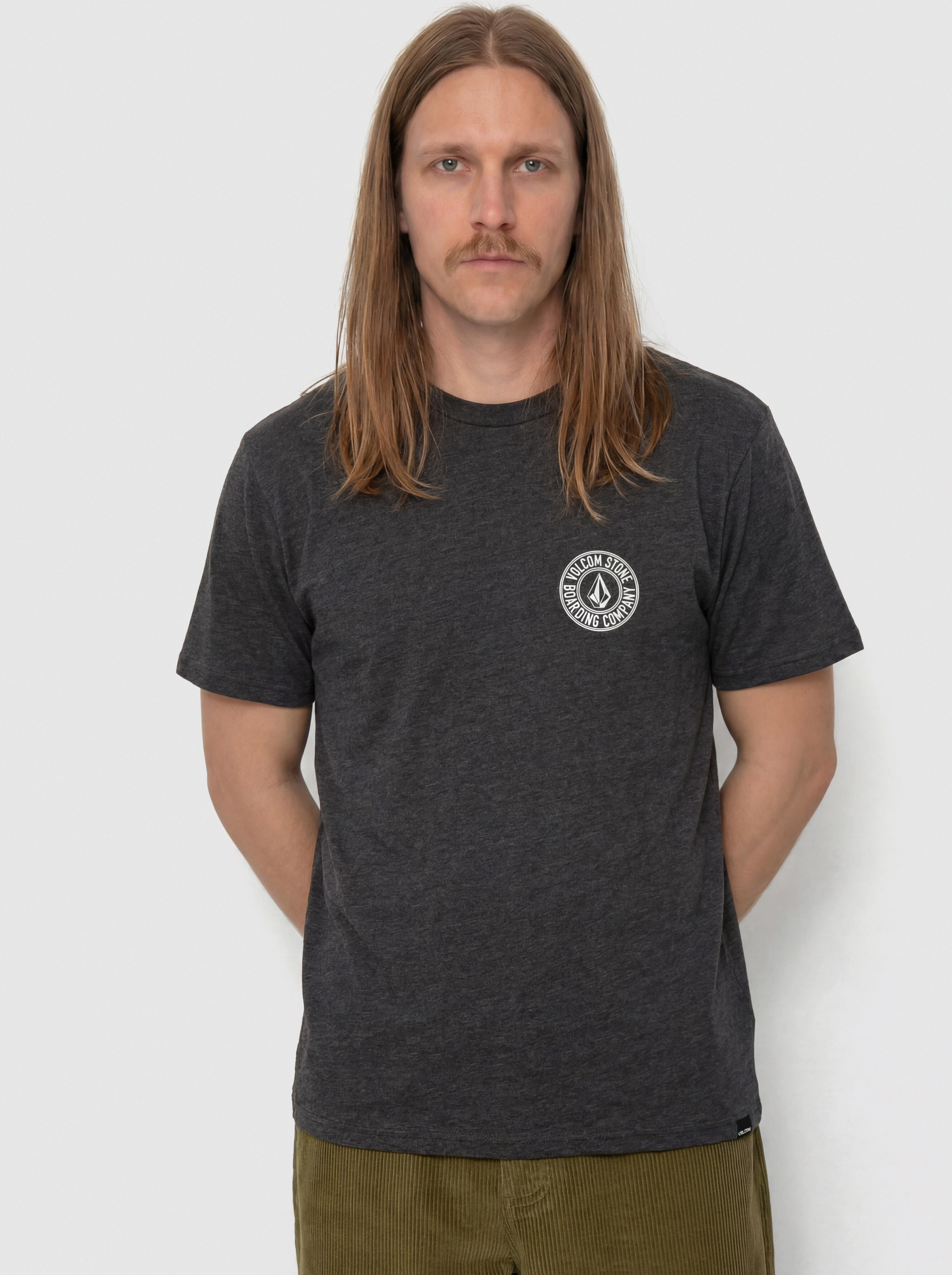 Tričko Volcom Drain You Hth (heather black)