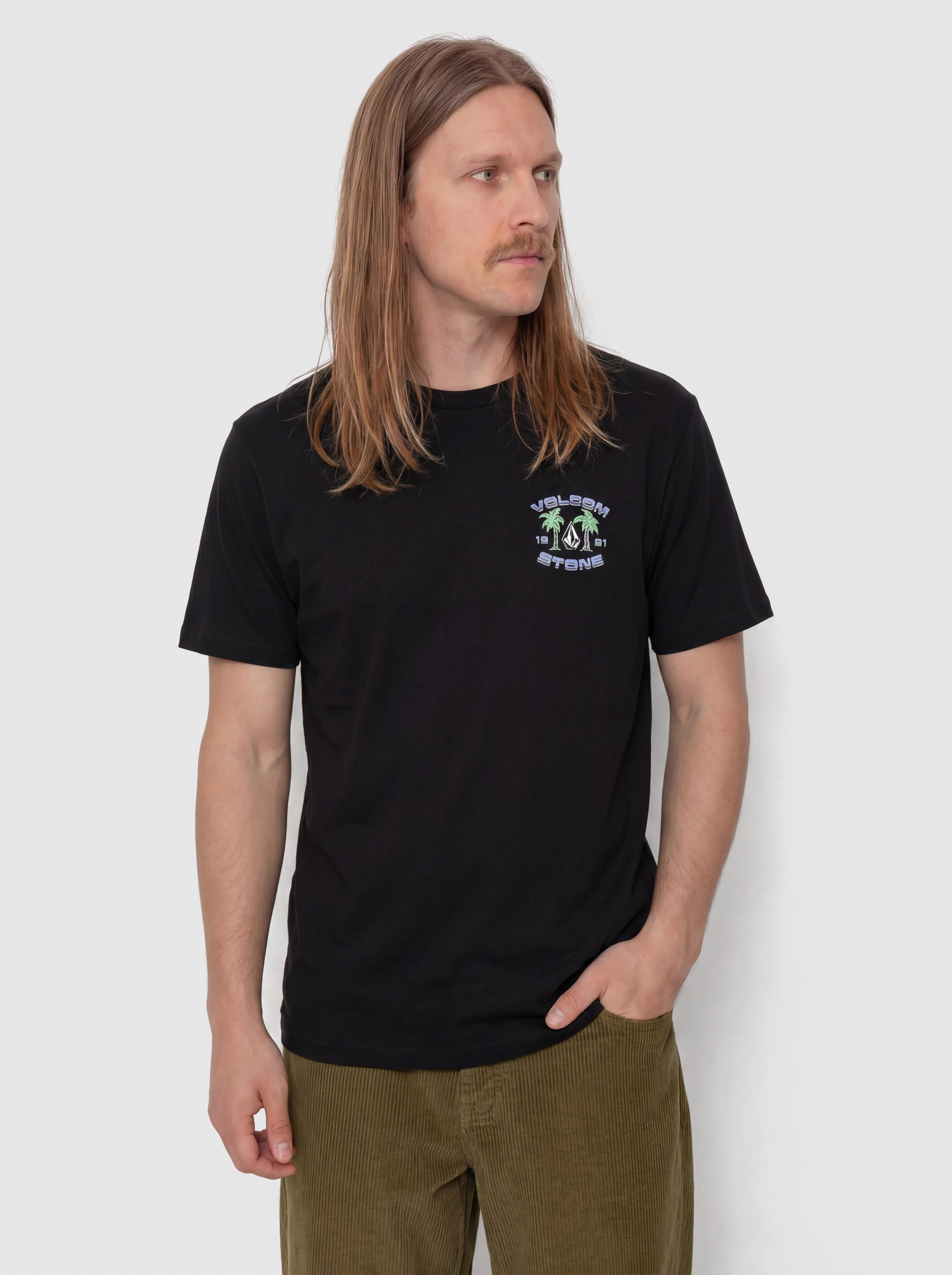 Tričko Volcom 91 Palm Bsc (black)