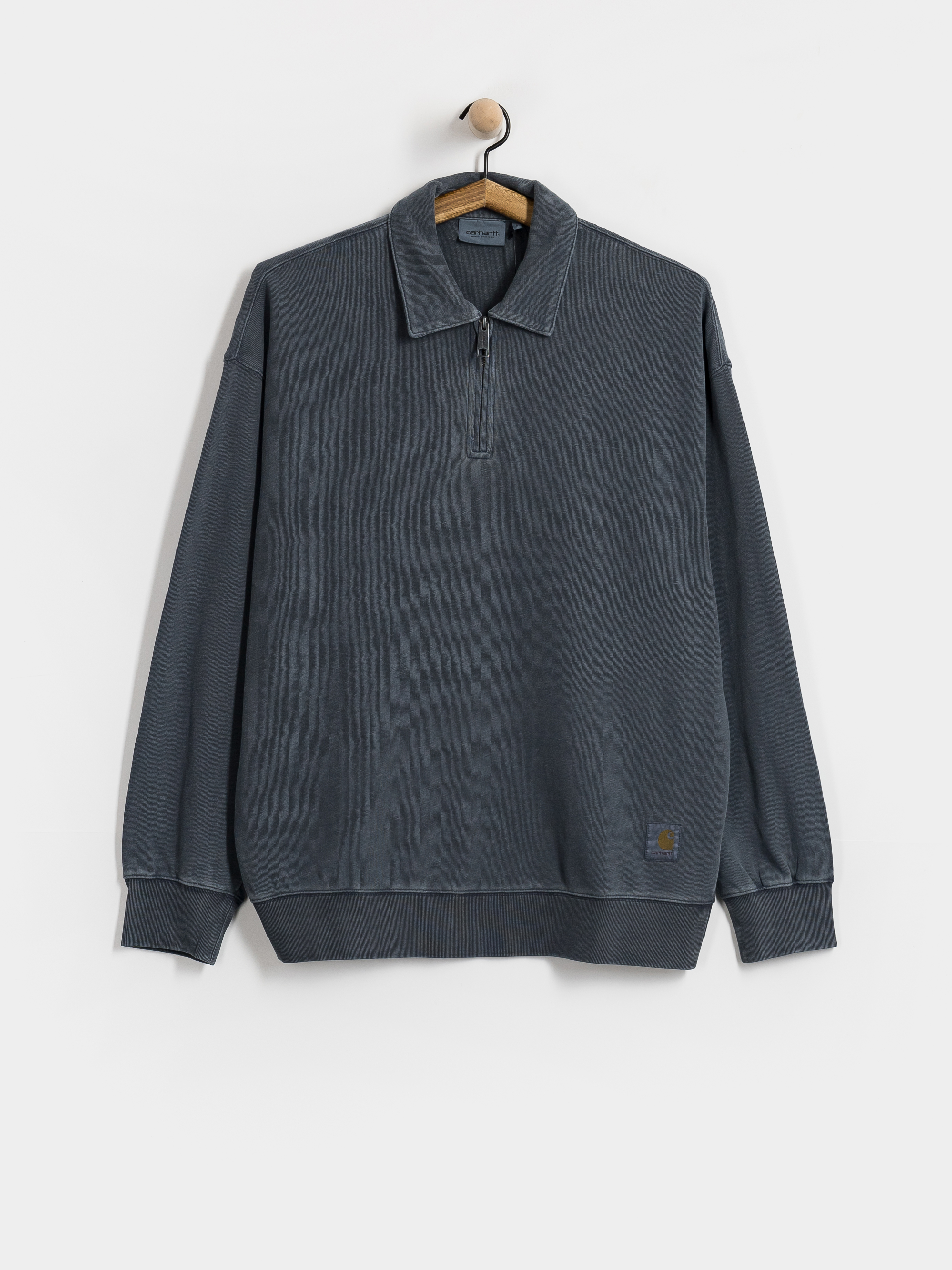Mikina Carhartt WIP Harper Polo (carbon)