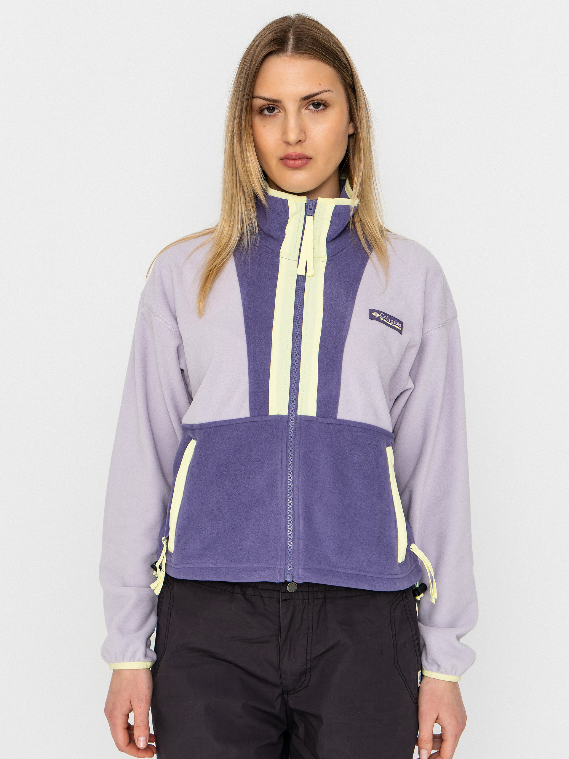 Fleecovu00e1 mikina Columbia Backbowl II Full Zip Wmn (lavender pearl/stormwatch/citron haze)