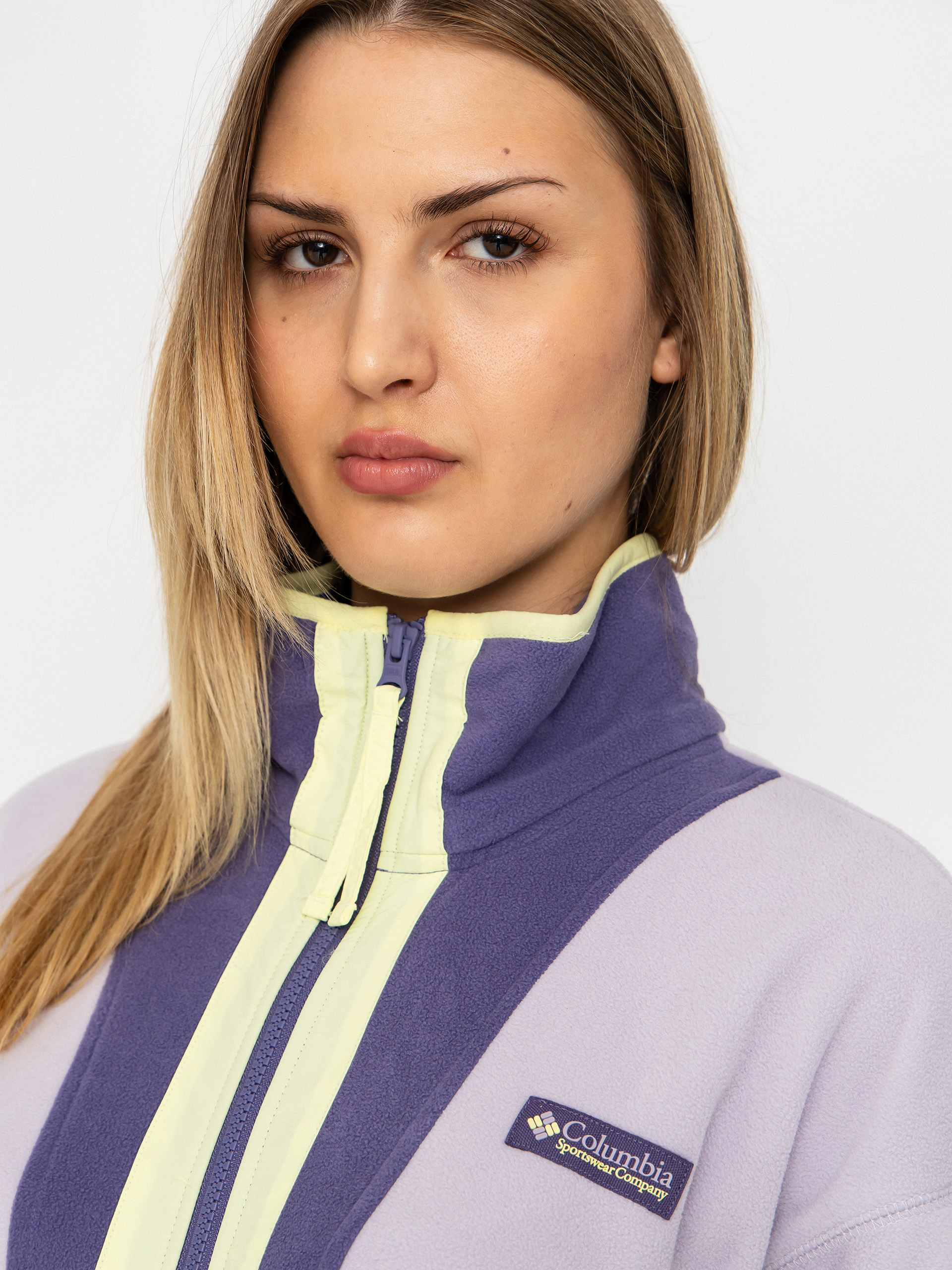 Dámský Fleecová mikina Columbia Backbowl II Full Zip (lavender pearl/stormwatch/citron haze)
