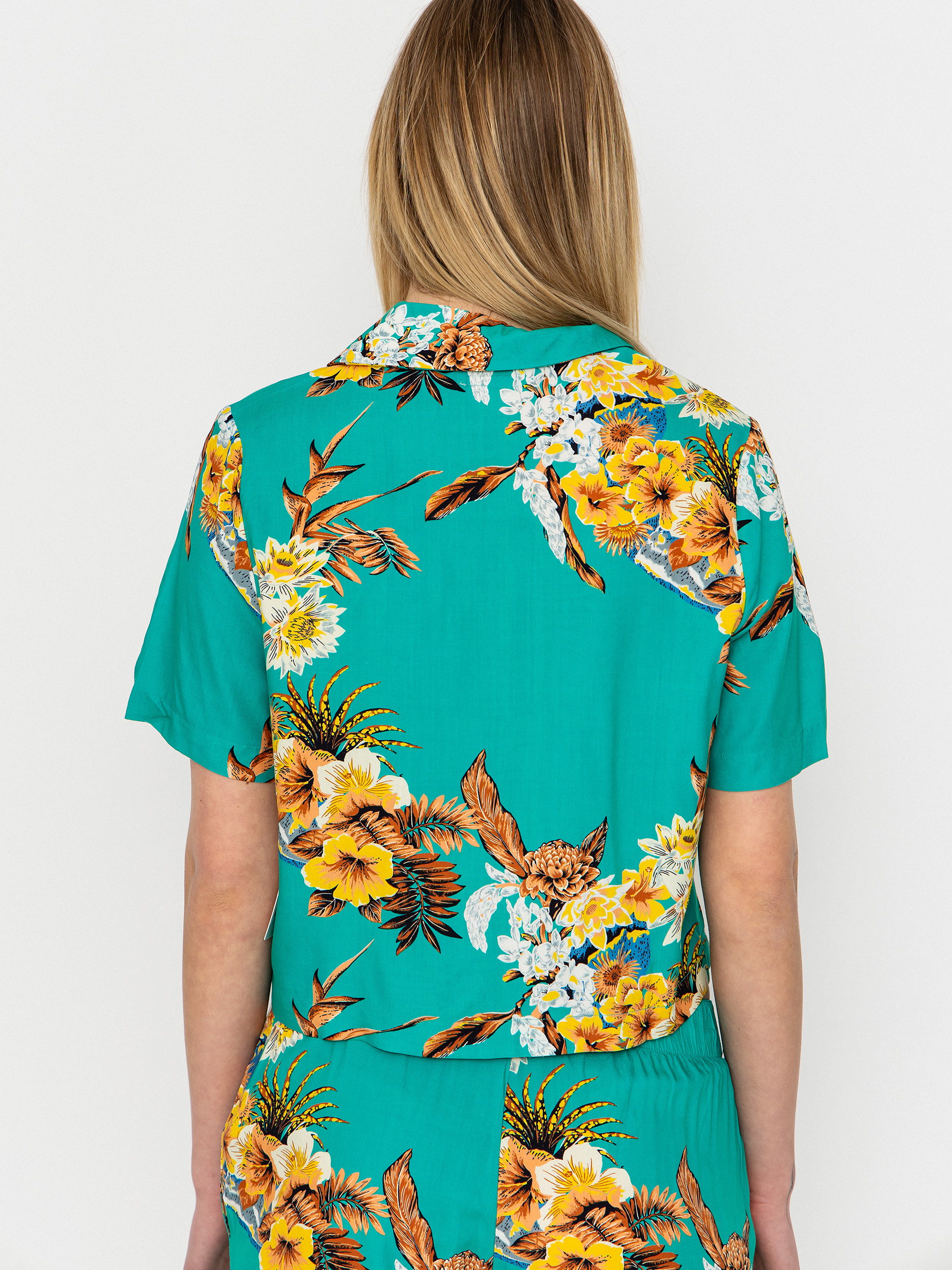 Košile Brixton Campos Button Down Wmn (retro green flor campos)